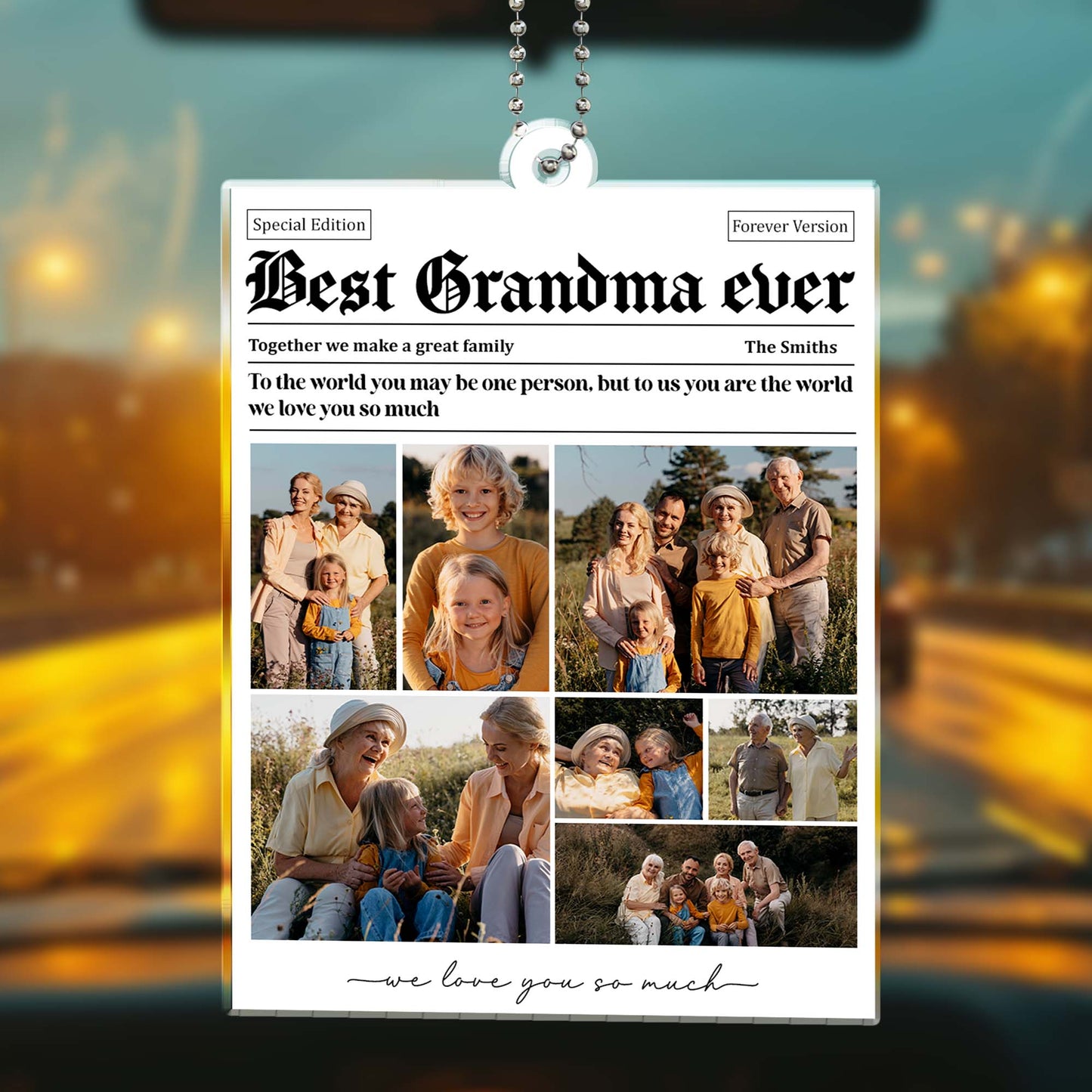 Together We Make A Great Family, Best Grandma Ever Custom Ornament