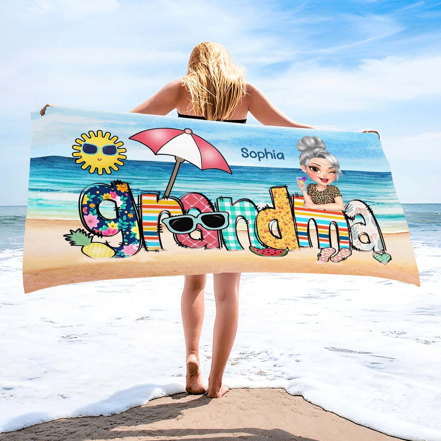 Summer Vibes Enjoy The Little Things Beach Umbrella, Sunglasses