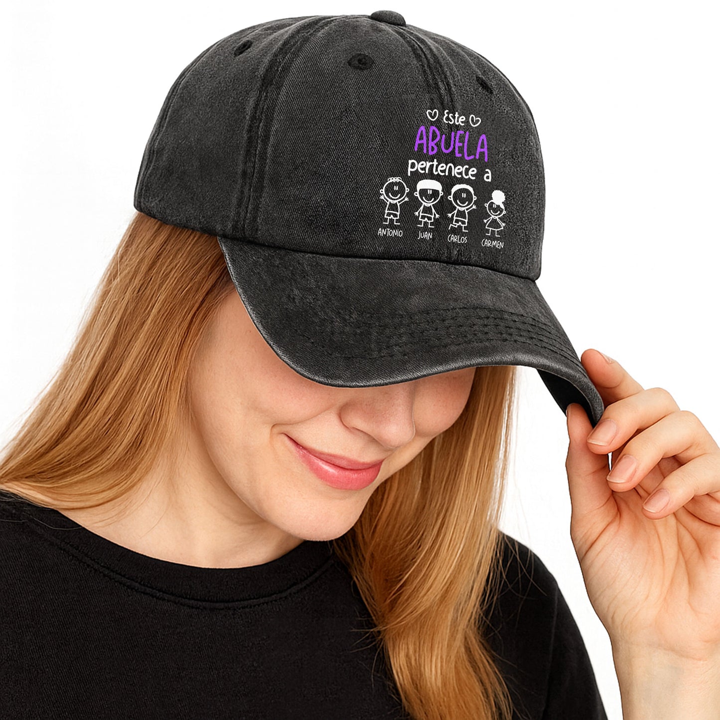 Este Abuela Pertenece A, Personalized Denim Cap