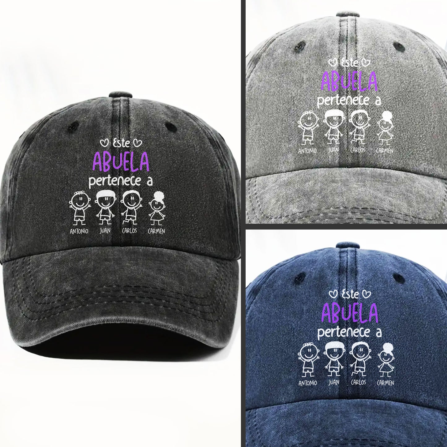 Este Abuela Pertenece A, Personalized Denim Cap
