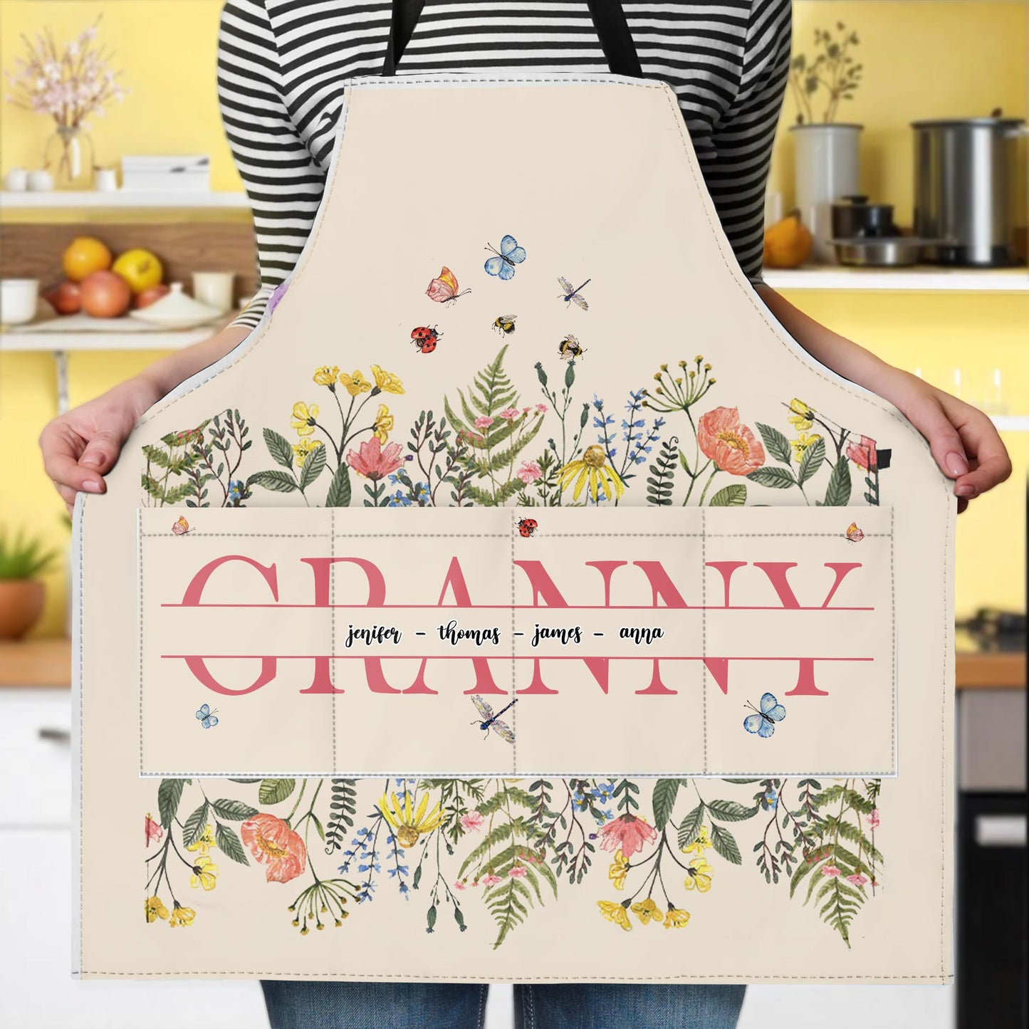 Granny, Flowers and Butterflies Apron