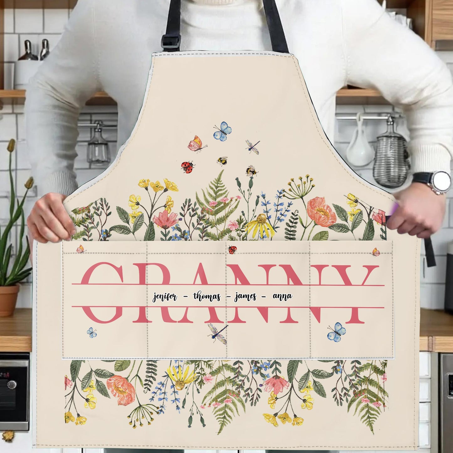 Granny, Flowers and Butterflies Apron