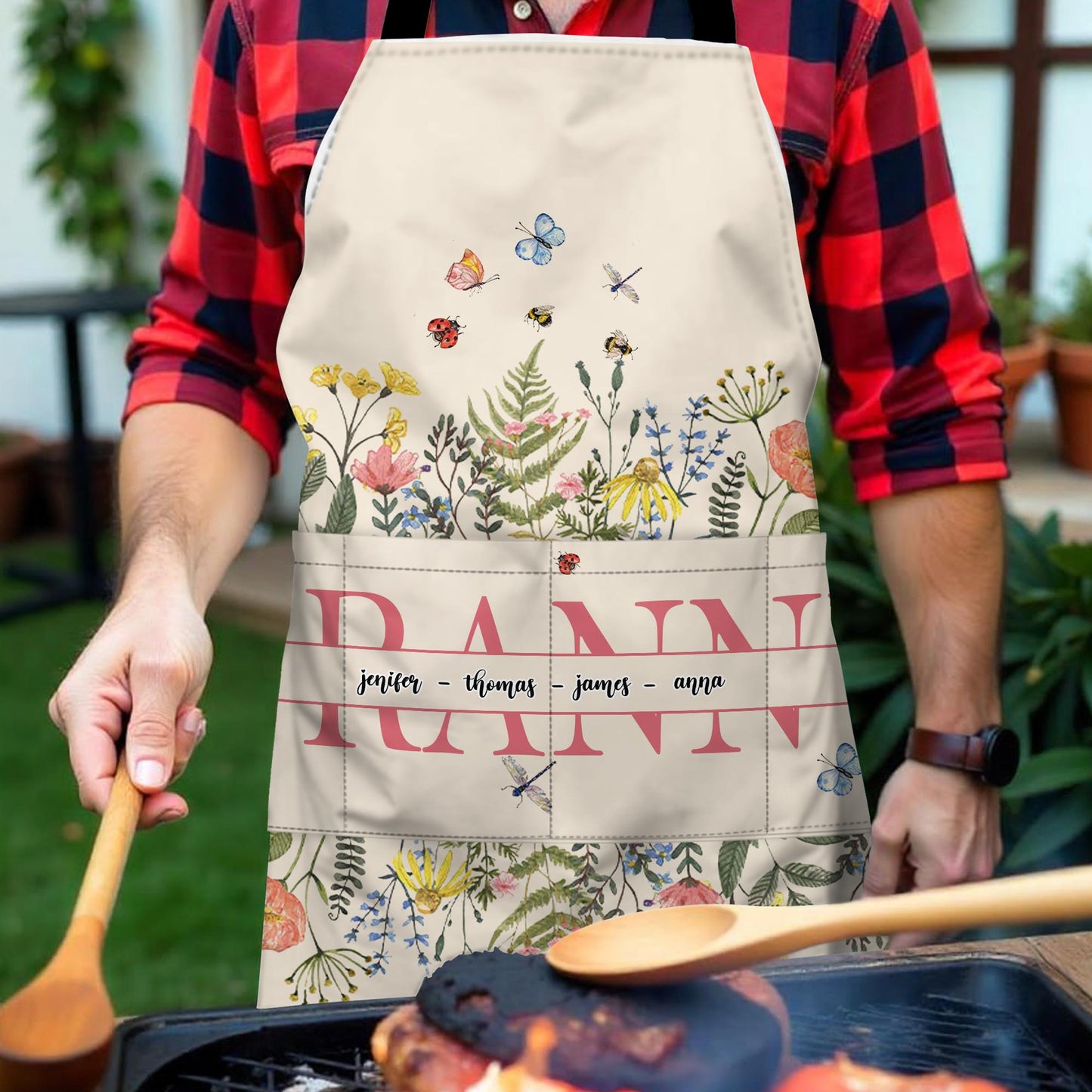 Granny, Flowers and Butterflies Apron