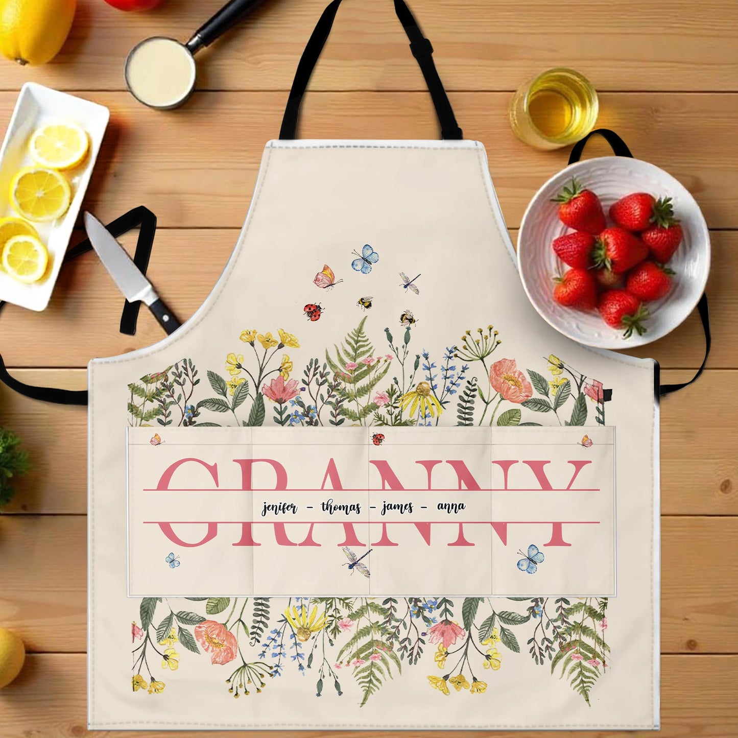 Granny, Flowers and Butterflies Apron