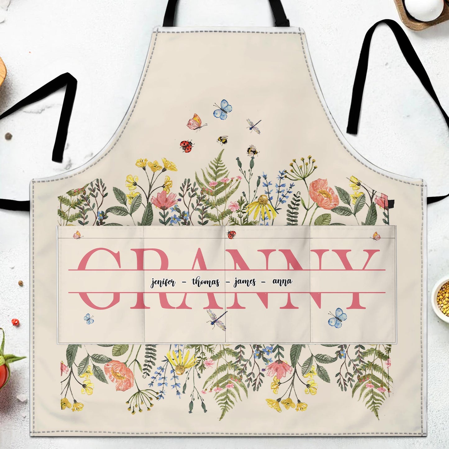 Granny, Flowers and Butterflies Apron