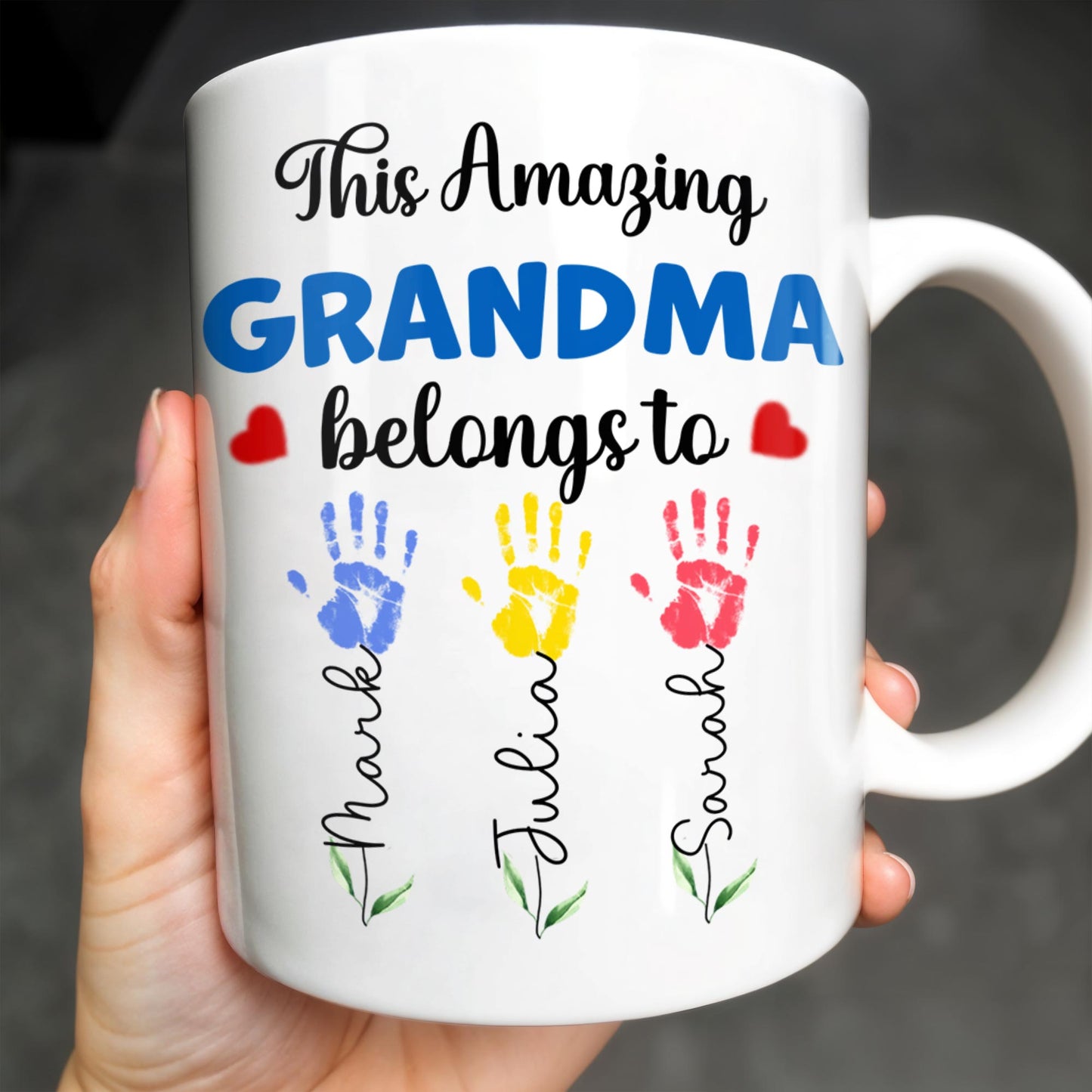 This Amazing Grandma Belongs To, Handprints