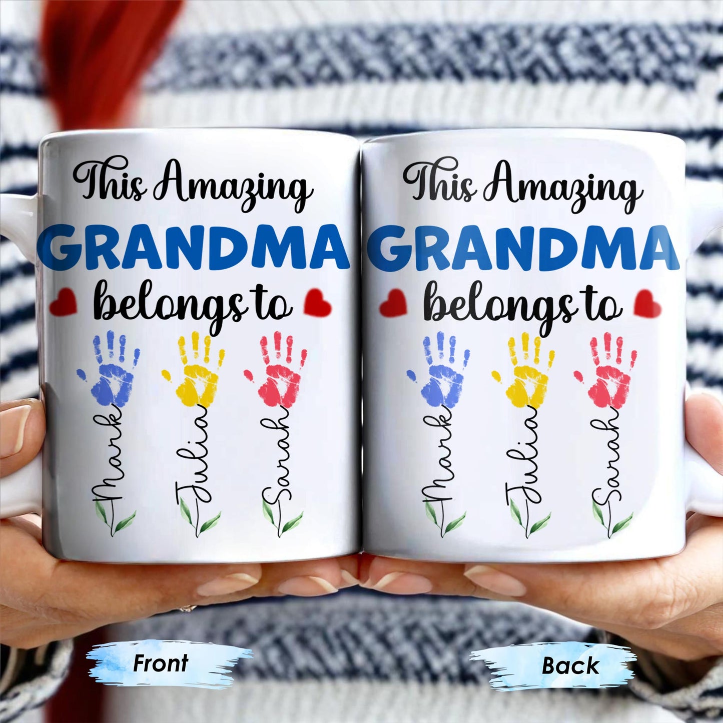 This Amazing Grandma Belongs To, Handprints