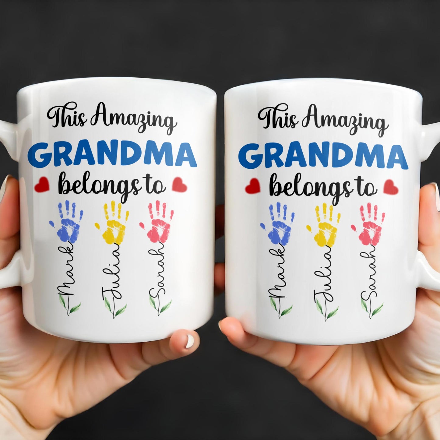 This Amazing Grandma Belongs To, Handprints