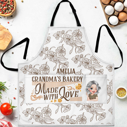 Grandma's Bakery Made With Love, Flowers and Cookies