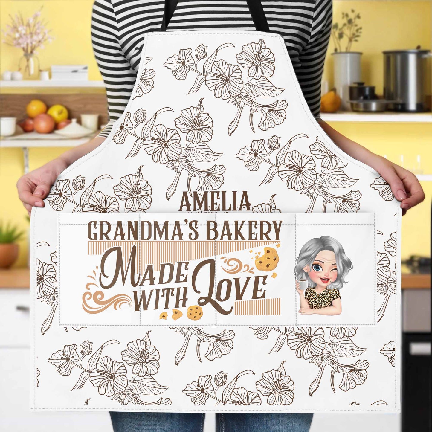 Grandma's Bakery Made With Love, Flowers and Cookies