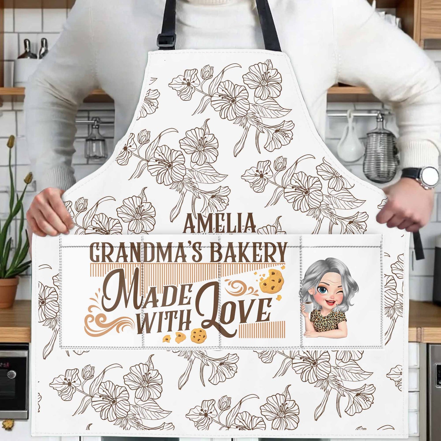 Grandma's Bakery Made With Love, Flowers and Cookies