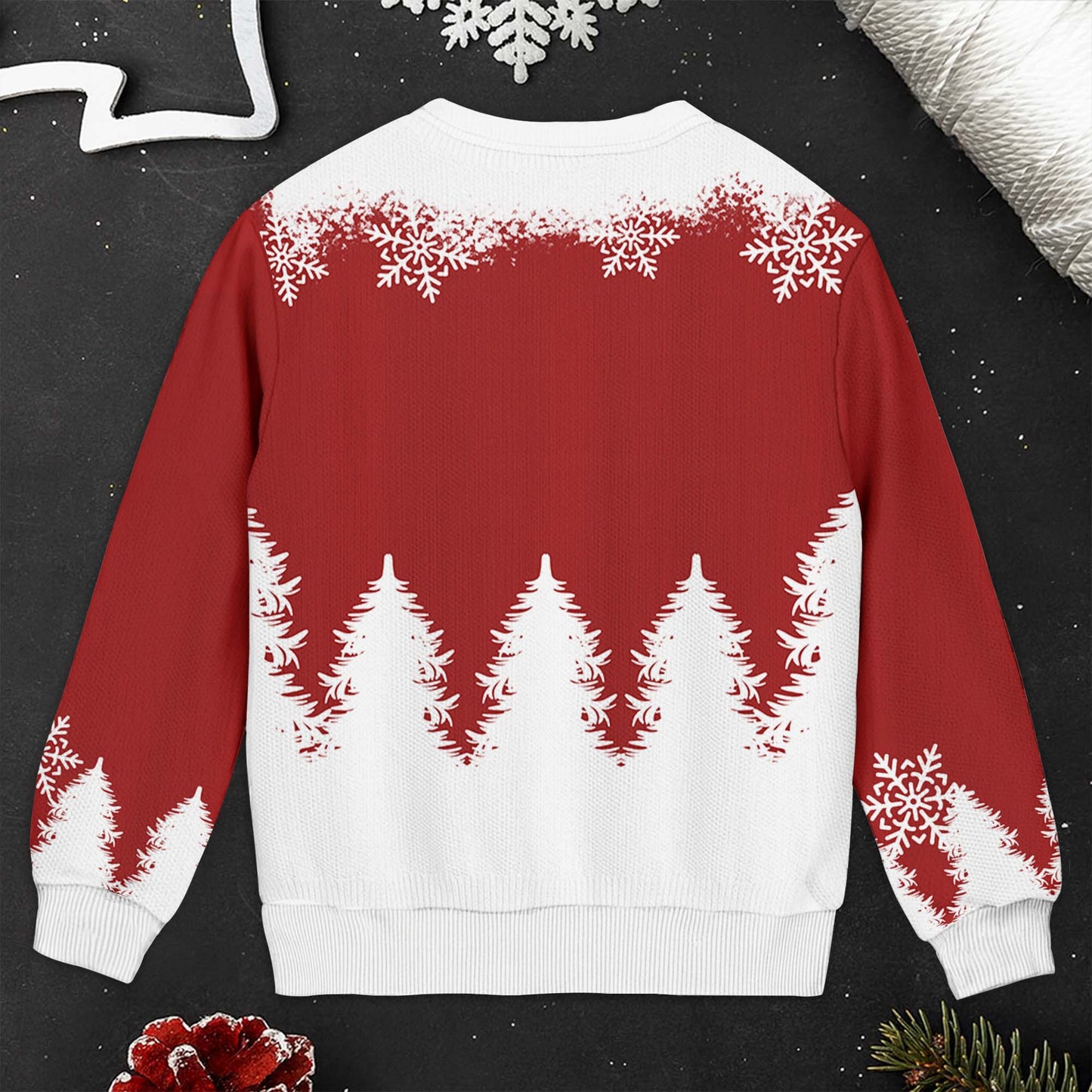 My Favorite People Call Me Grandma, Snowman and Snowflakes Design - Personalized Custom Ugly Sweatshirt, Unisex Wool Jumper  - GRM096_TWS