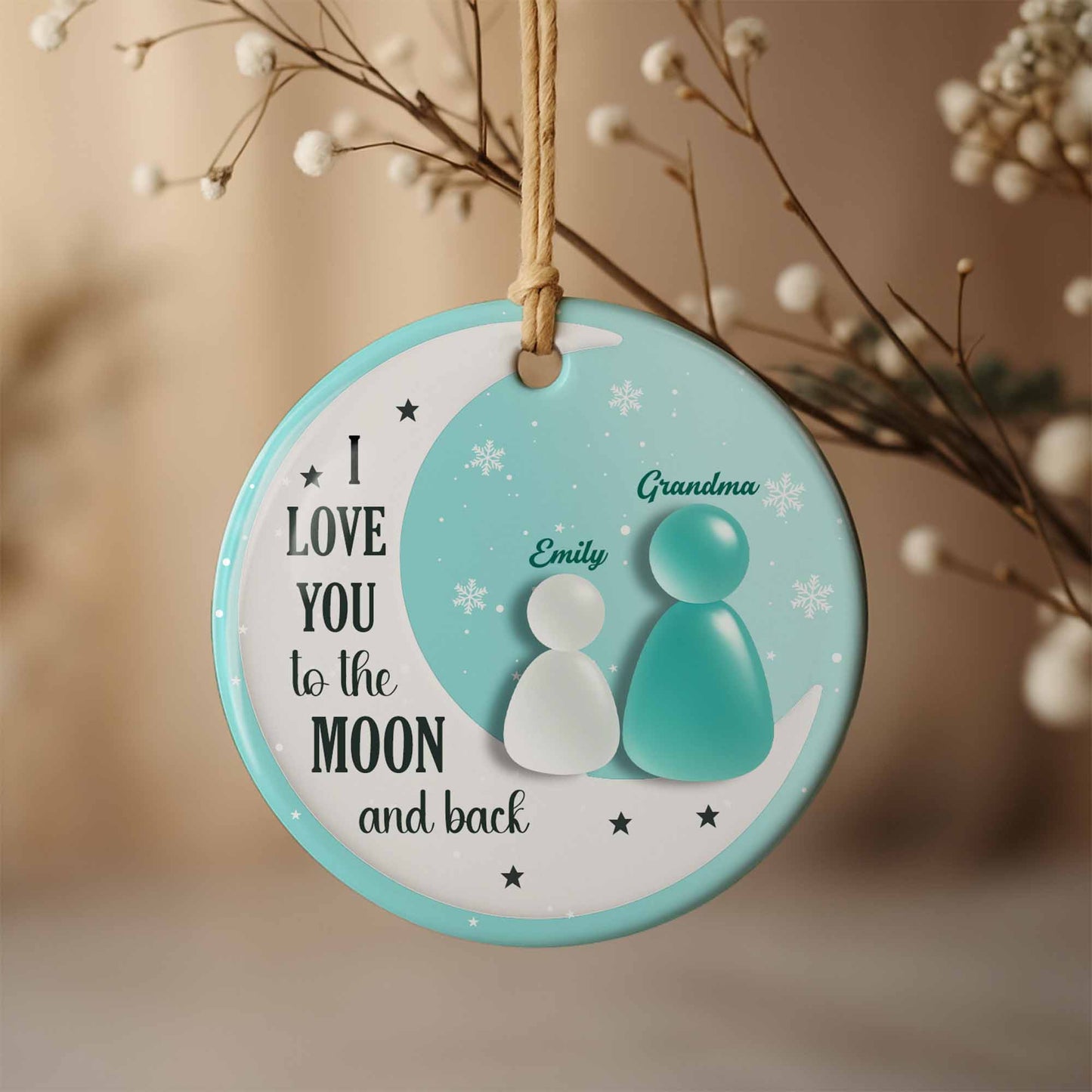 I Love You To The Moon And Back With Moon And Stars