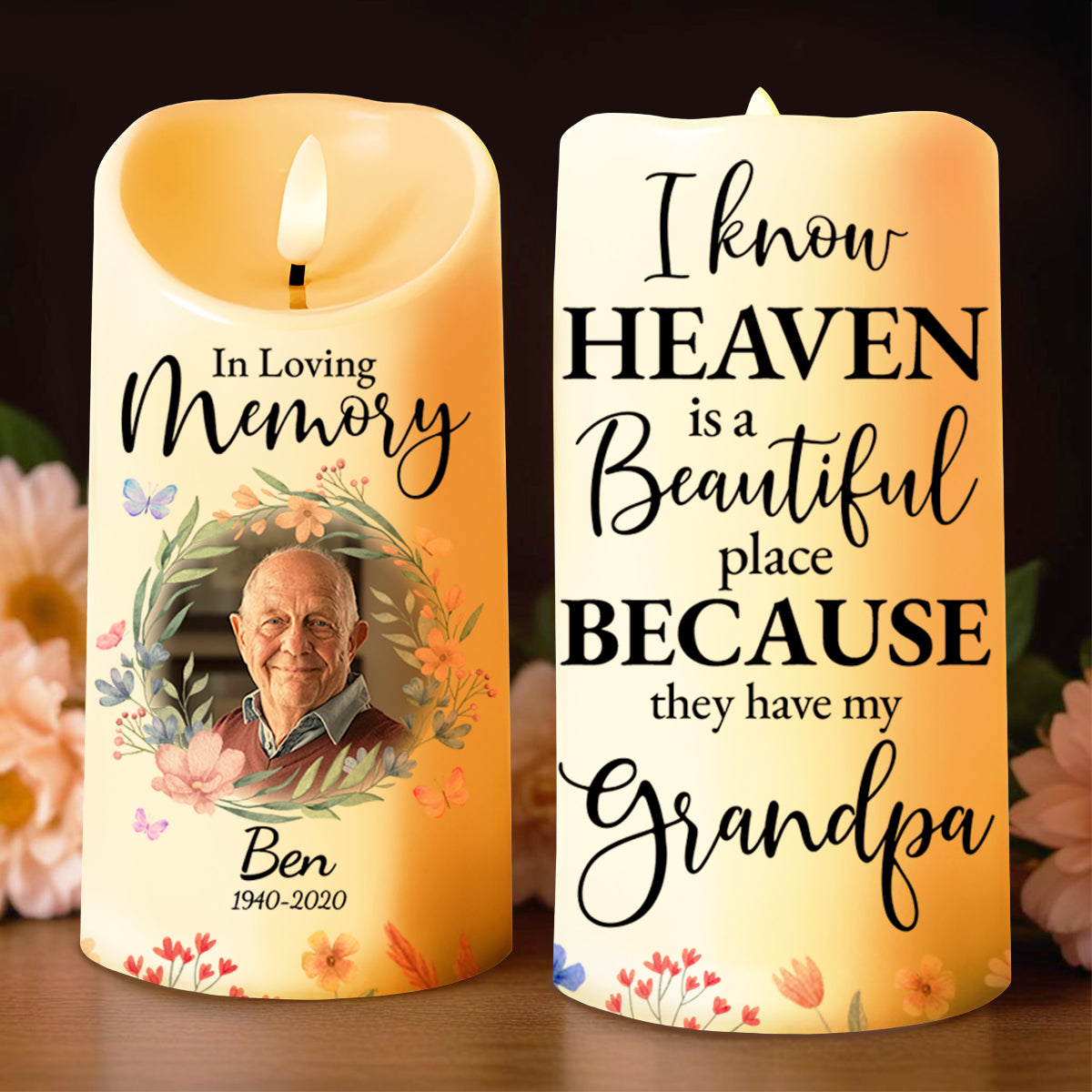 Heaven Is A Beautiful Place Floral Wreath