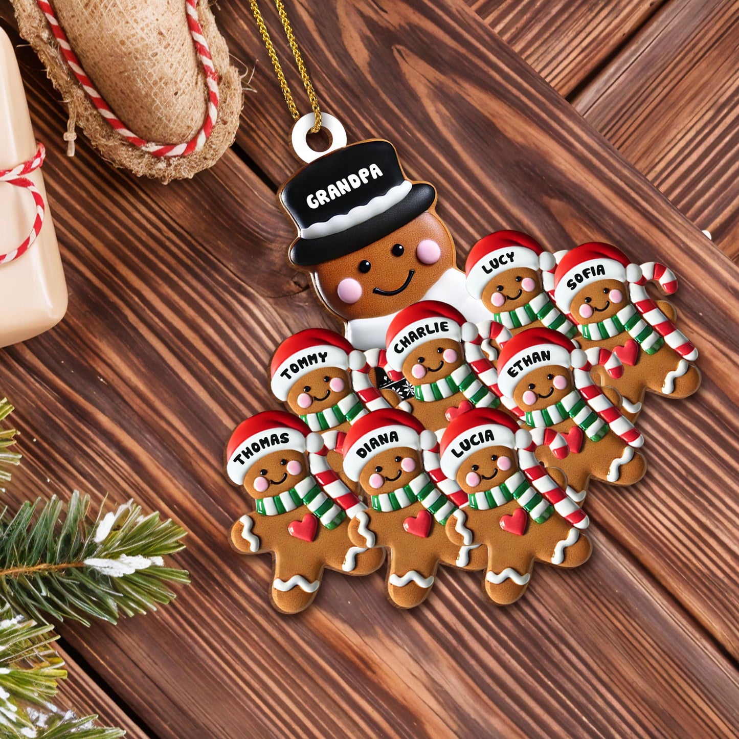 Celebrating Family Bonds Gingerbread Ornament