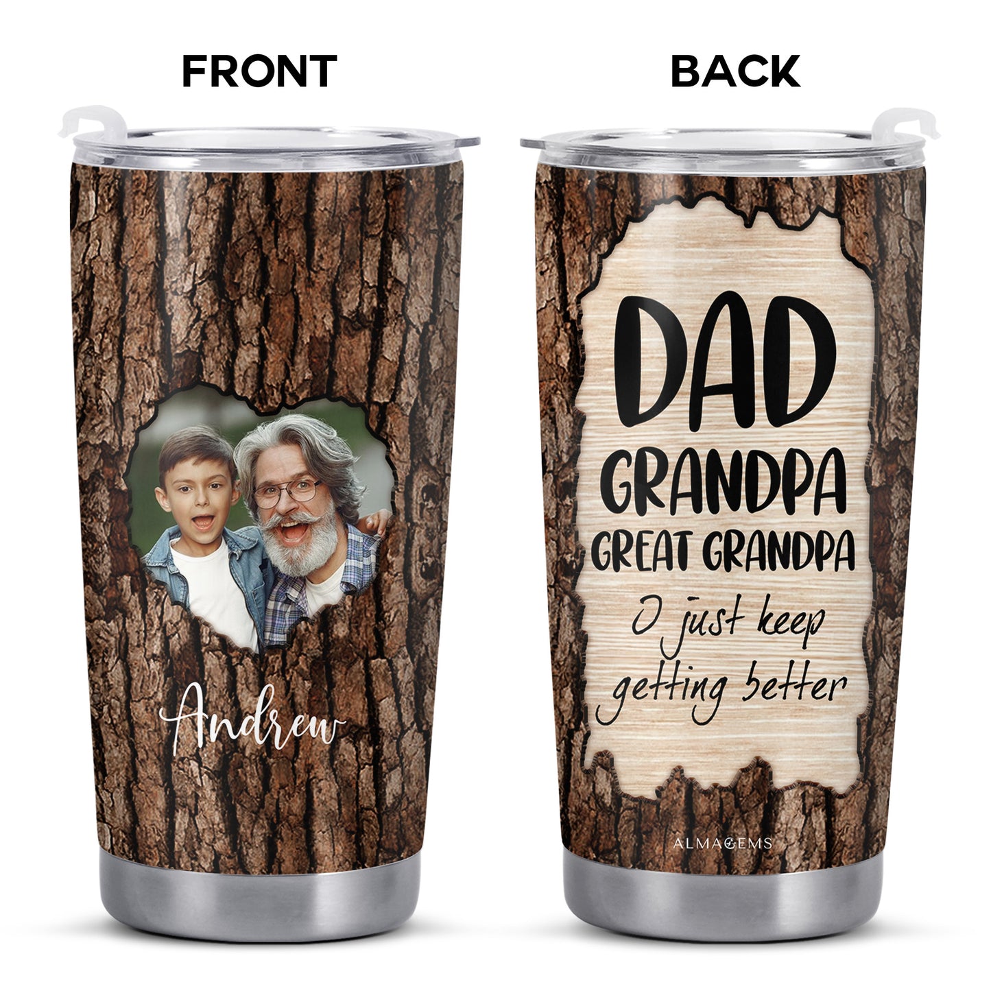 I Just Keep Getting Better Tree Bark Design