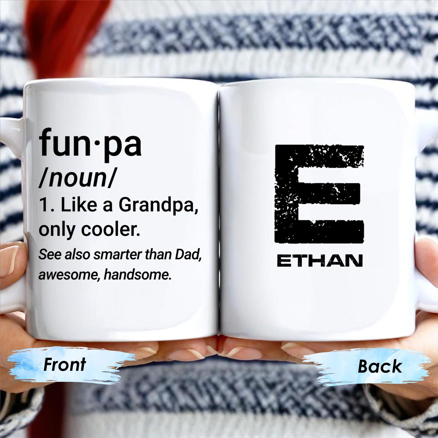 Fun-Pa Like Grandpa But Cooler Text Mug