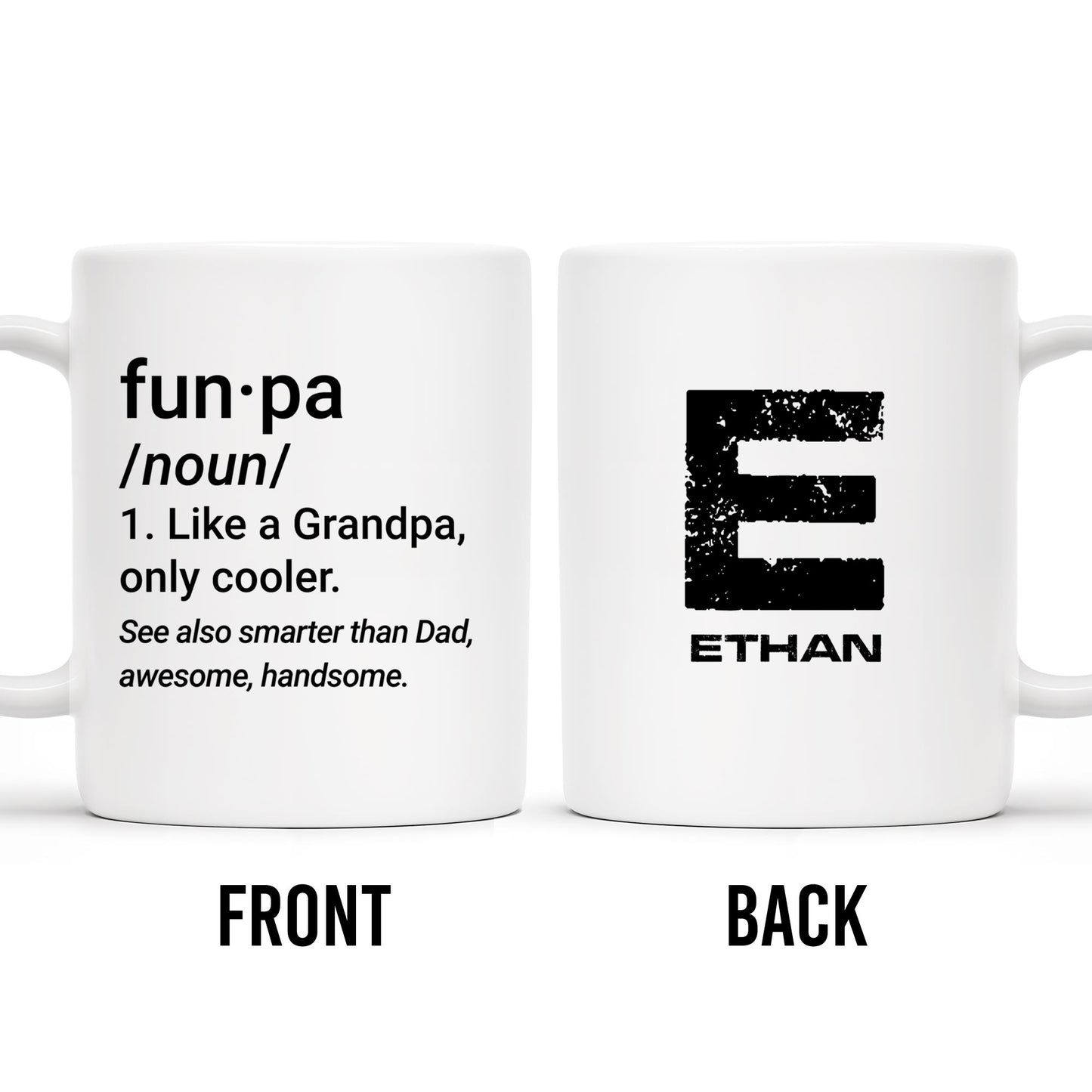 Fun-Pa Like Grandpa But Cooler Text Mug