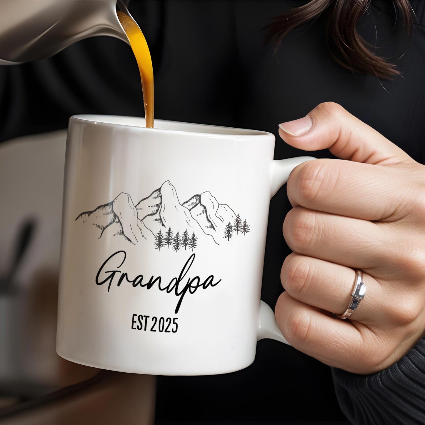 Mountain and Forest Design Grandpa Mug
