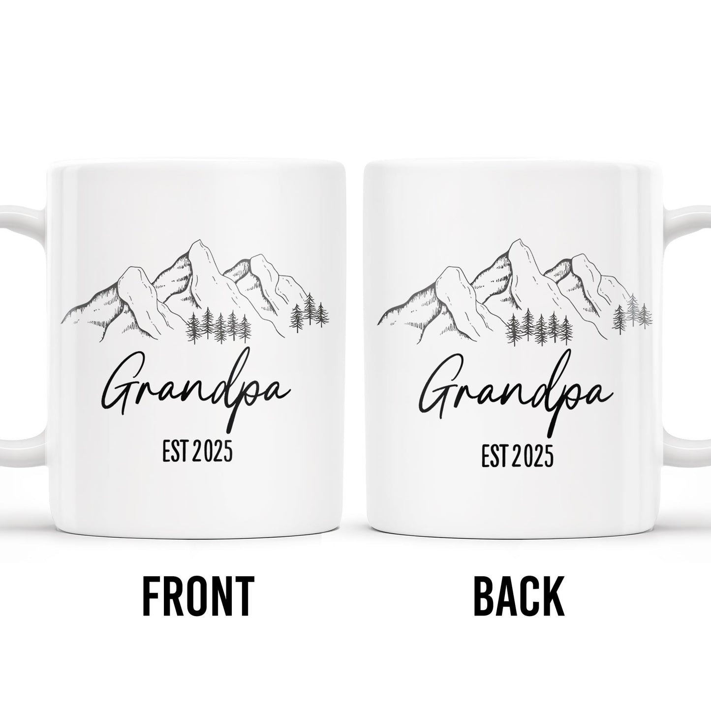 Mountain and Forest Design Grandpa Mug