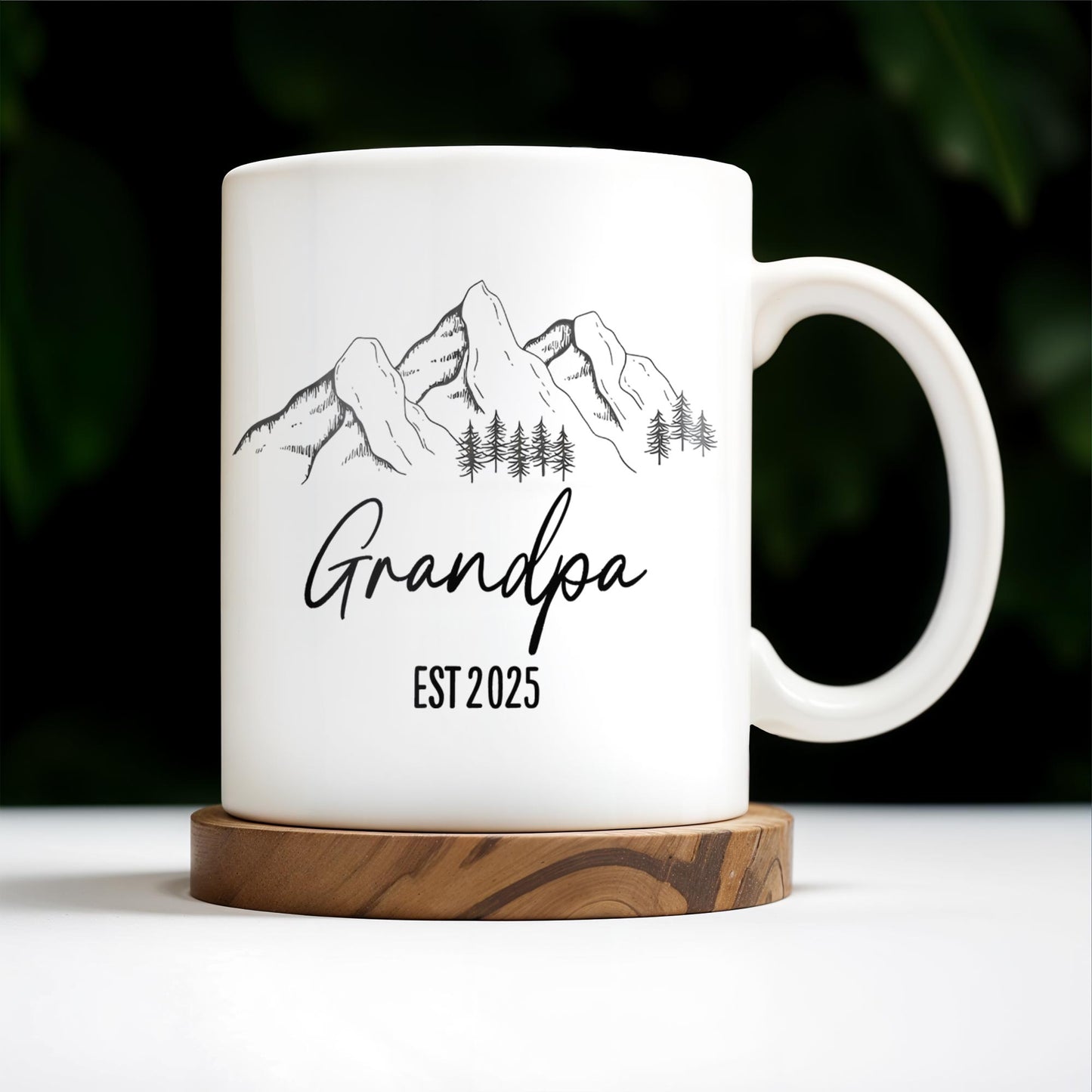 Mountain and Forest Design Grandpa Mug