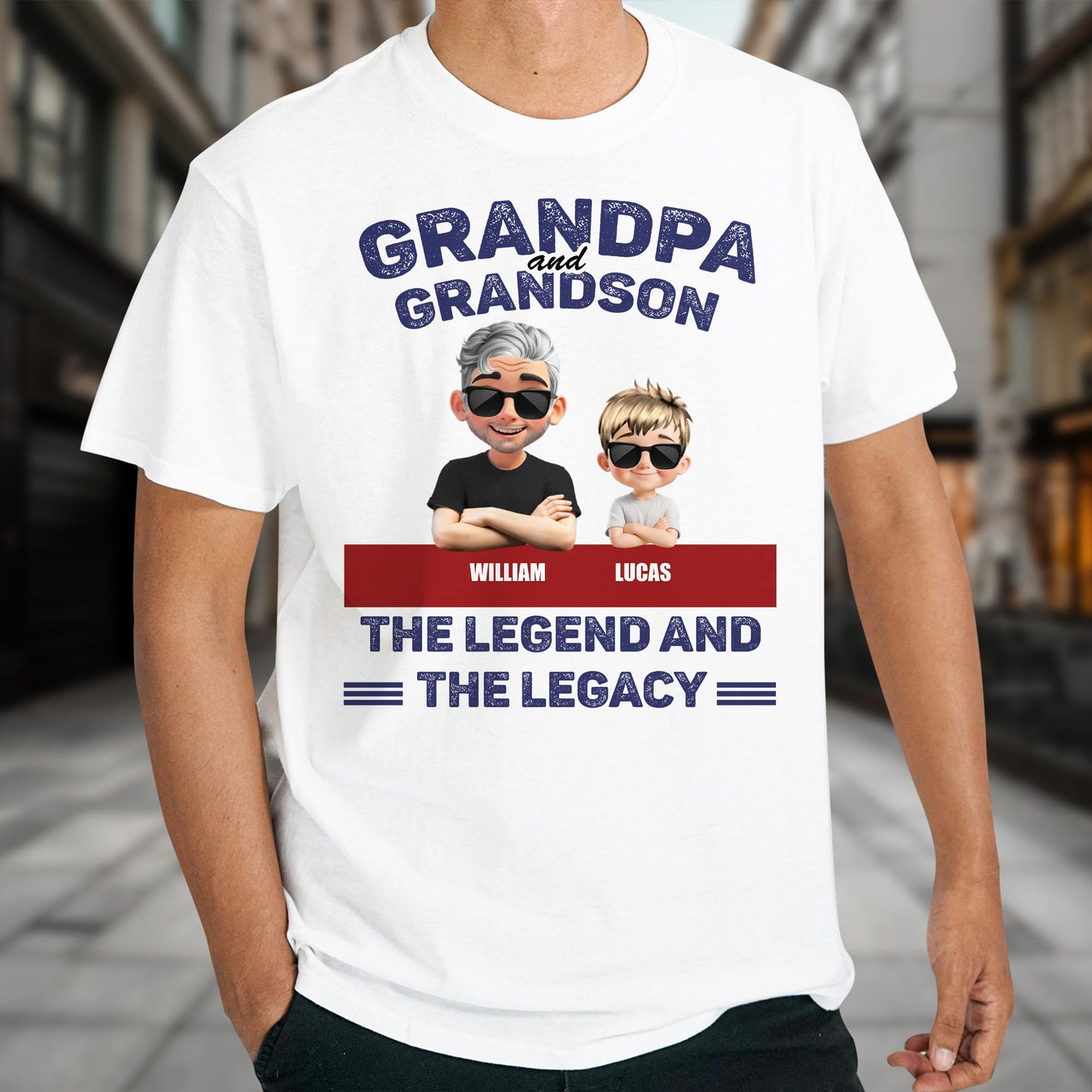 Grandpa and Grandson The Legend and The Legacy, Cartoon Portraits