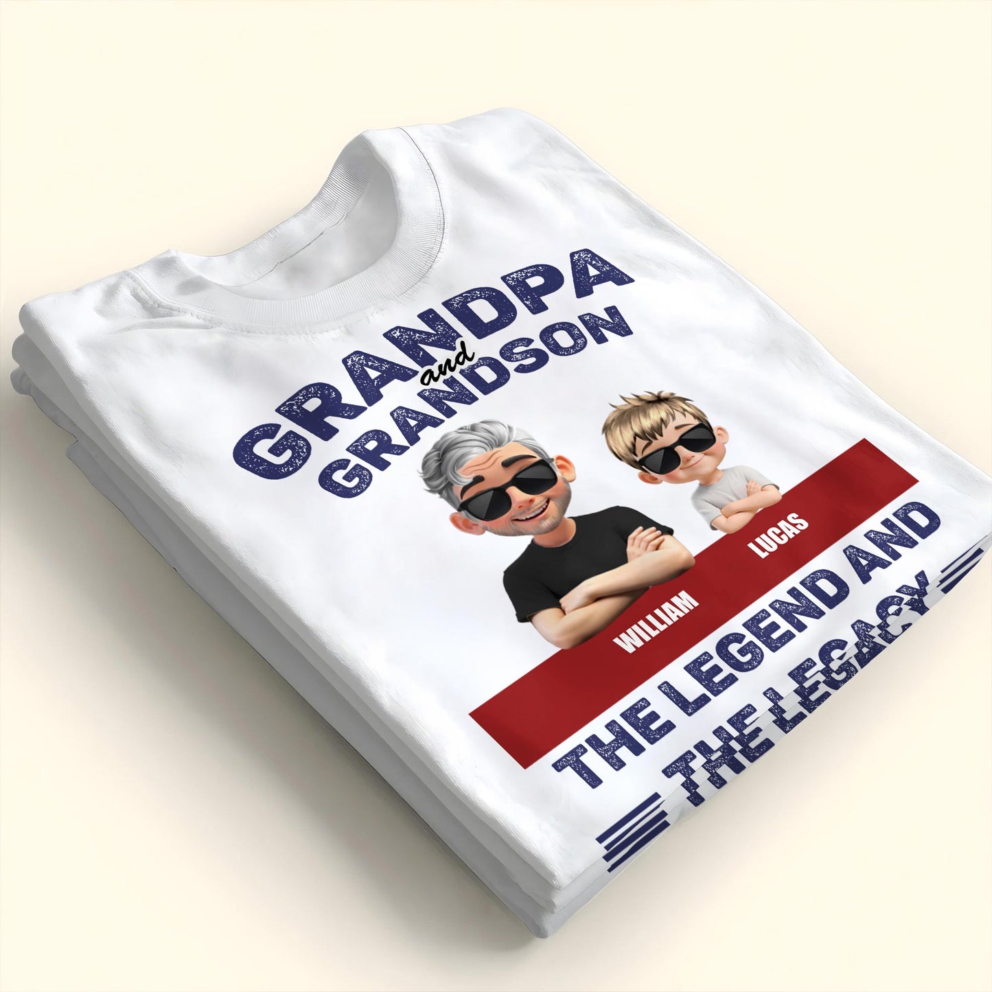 Grandpa and Grandson The Legend and The Legacy, Cartoon Portraits