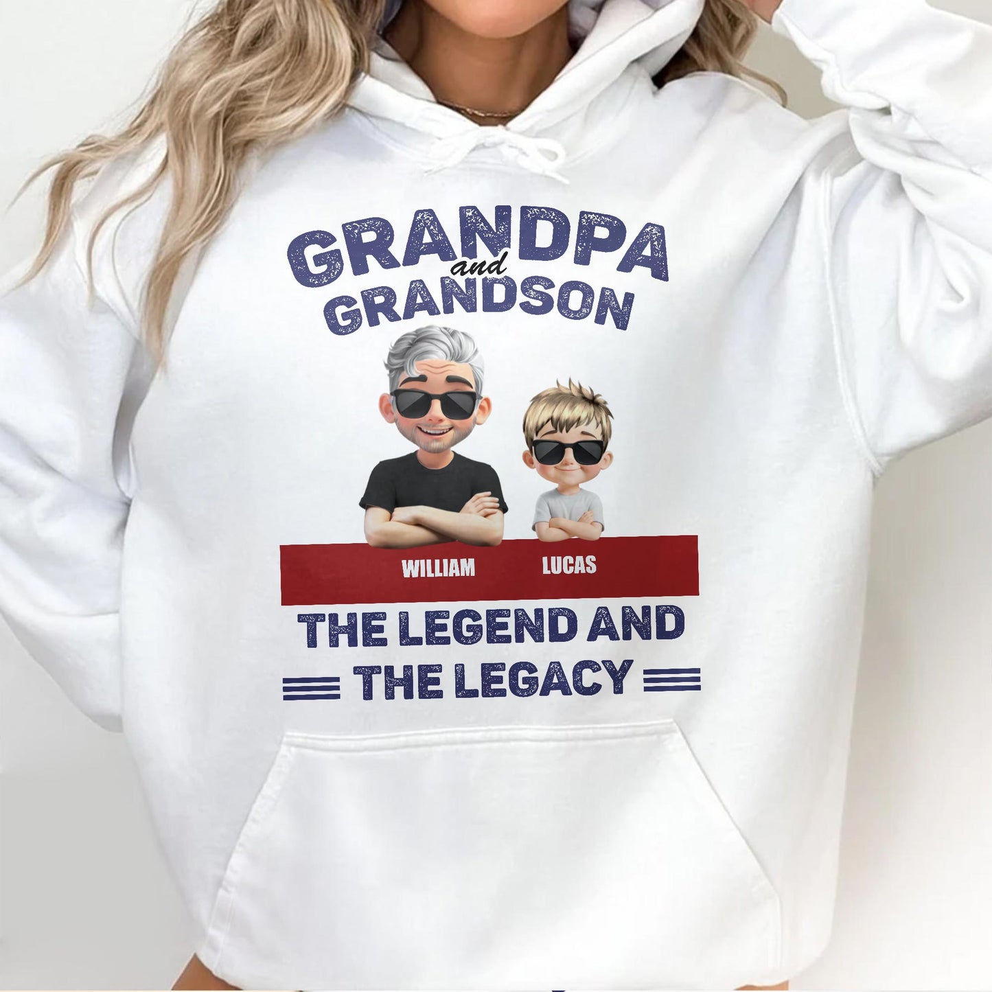 Grandpa and Grandson The Legend and The Legacy, Cartoon Portraits