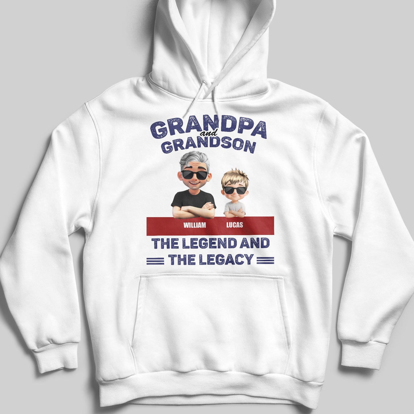 Grandpa and Grandson The Legend and The Legacy, Cartoon Portraits