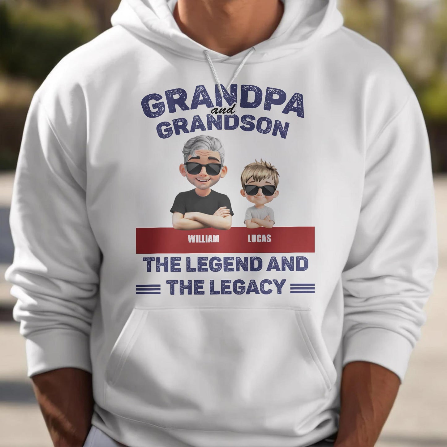 Grandpa and Grandson The Legend and The Legacy, Cartoon Portraits