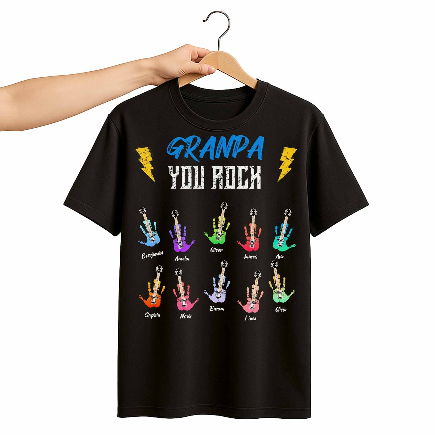 Grandpa You Rock - Personalized Custom Unisex T-shirt, Hoodie - GRP021_BBAS