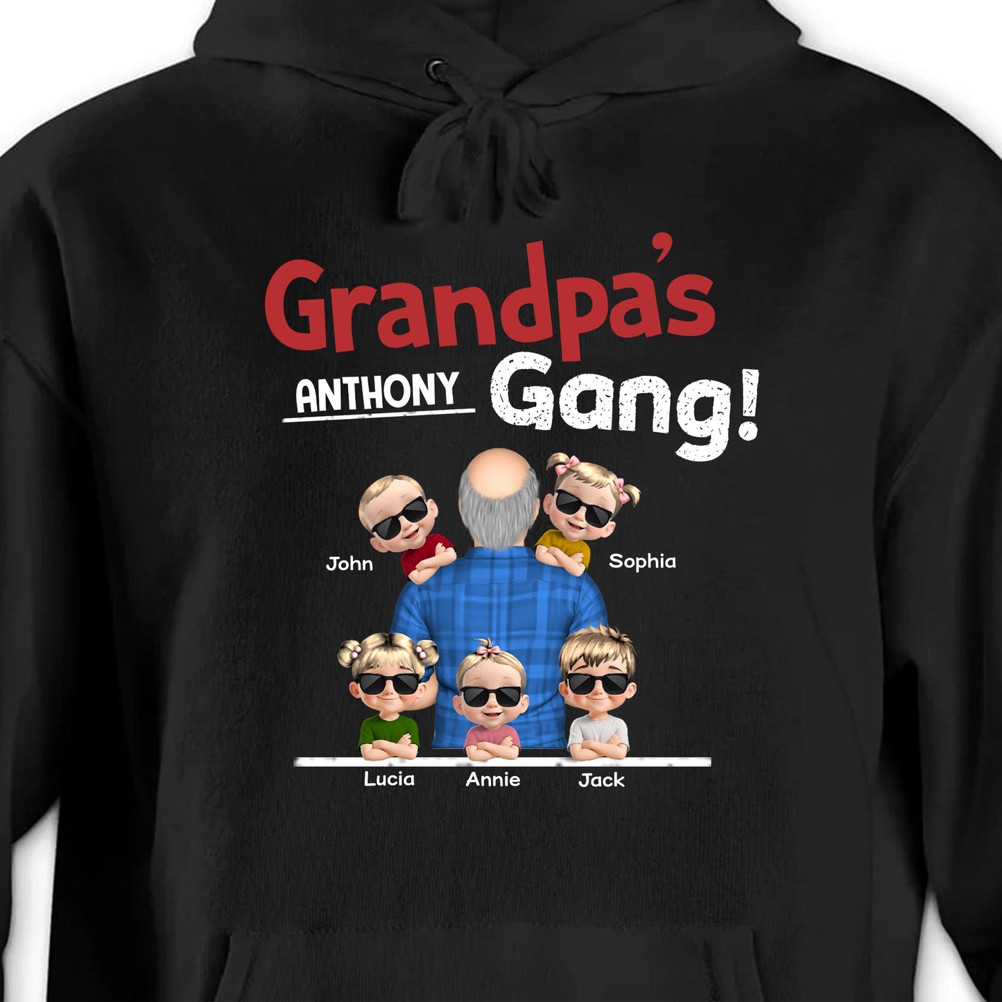 Grandpa's Gang Cartoon Family Design