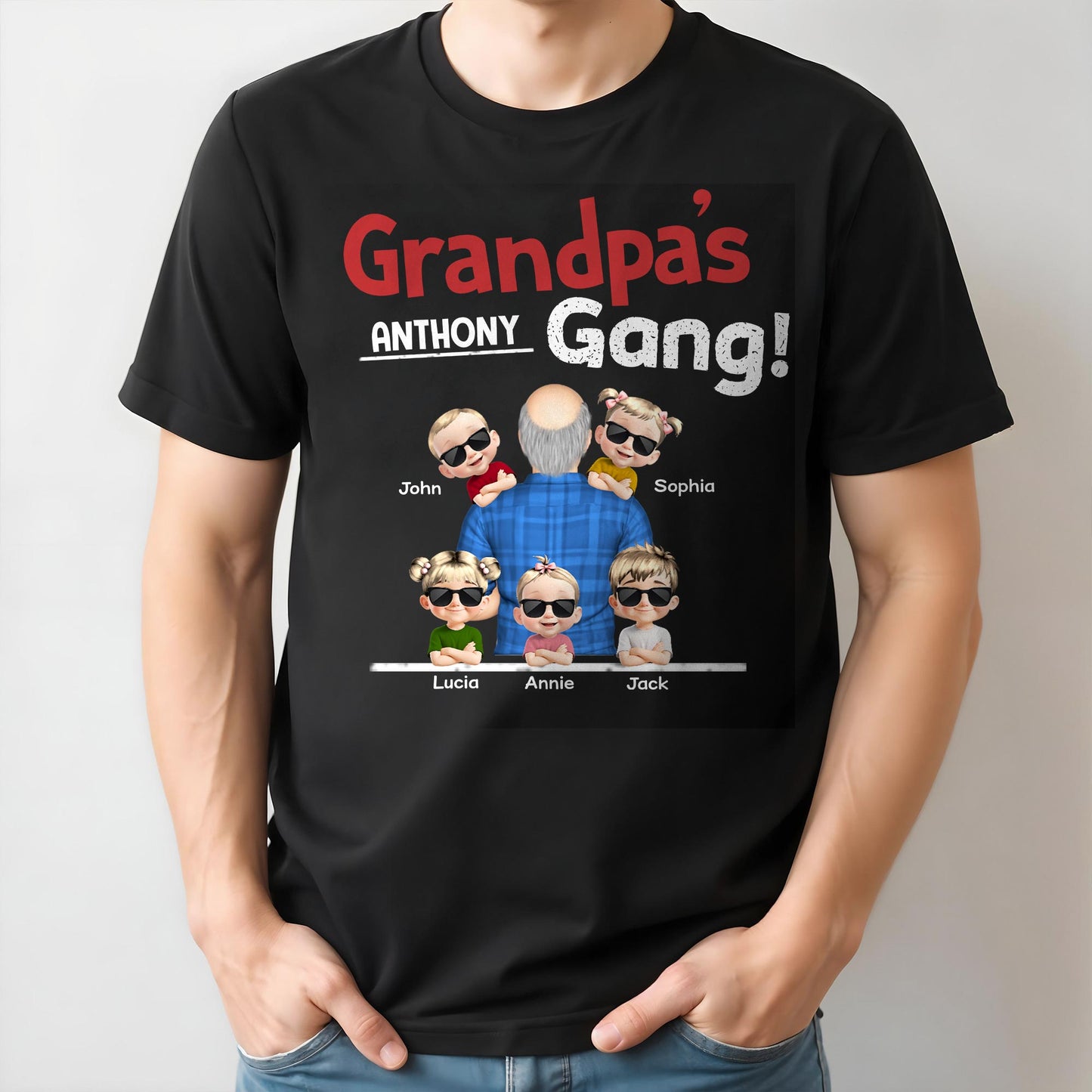 Grandpa's Gang Cartoon Family Design