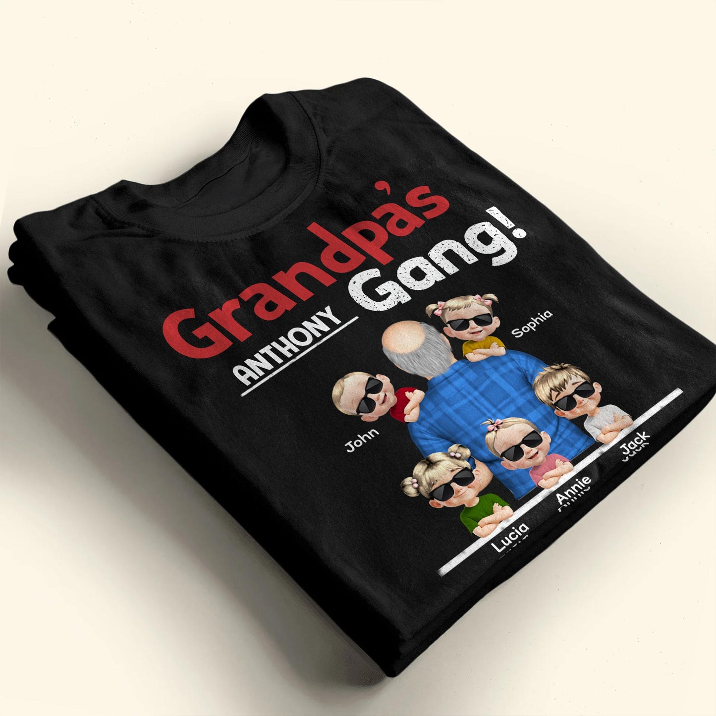 Grandpa's Gang Cartoon Family Design