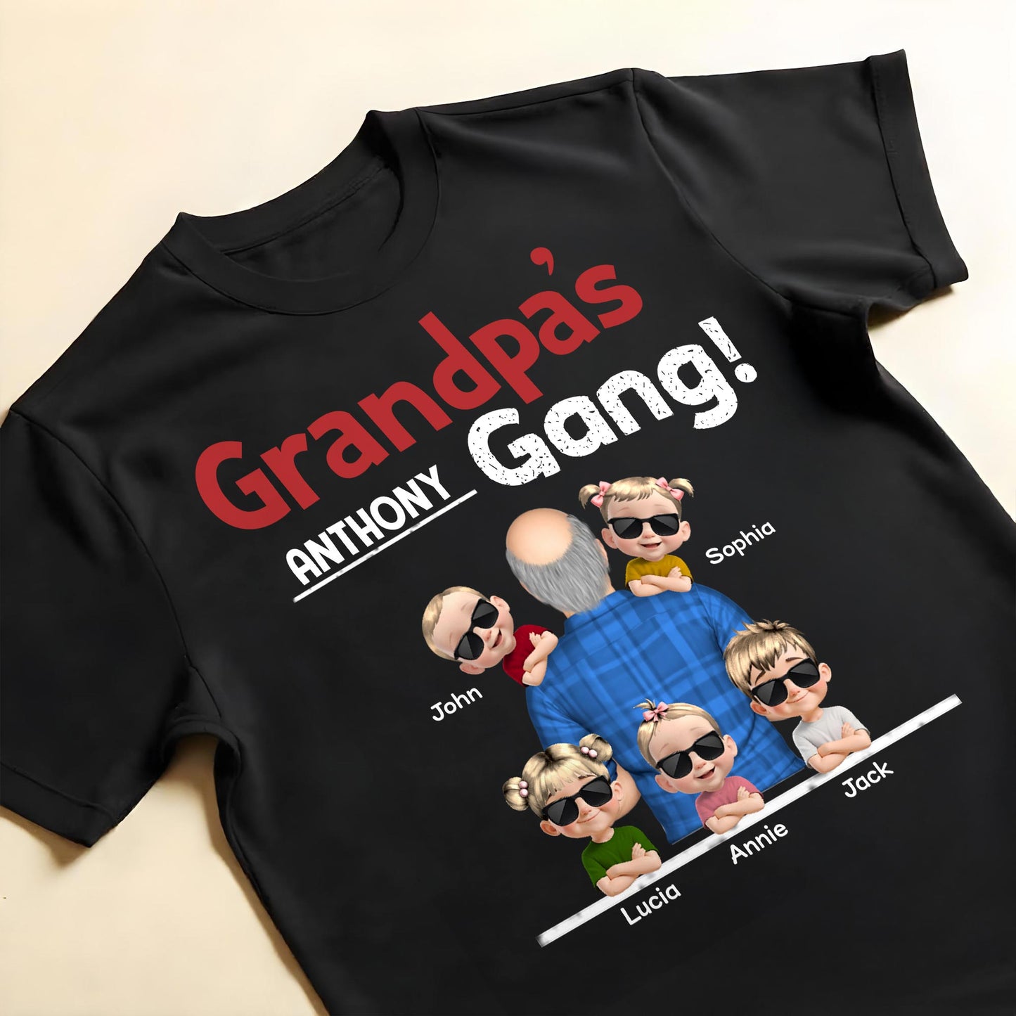Grandpa's Gang Cartoon Family Design