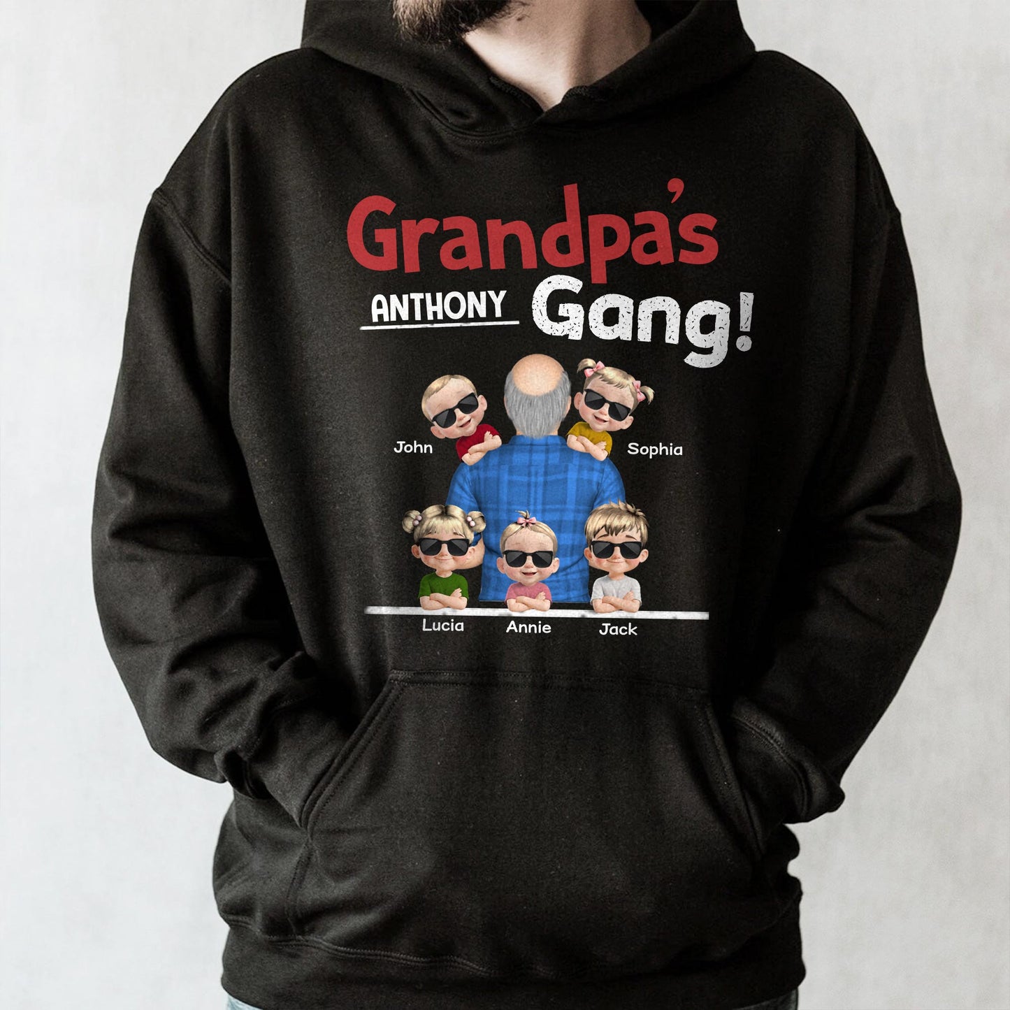 Grandpa's Gang Cartoon Family Design