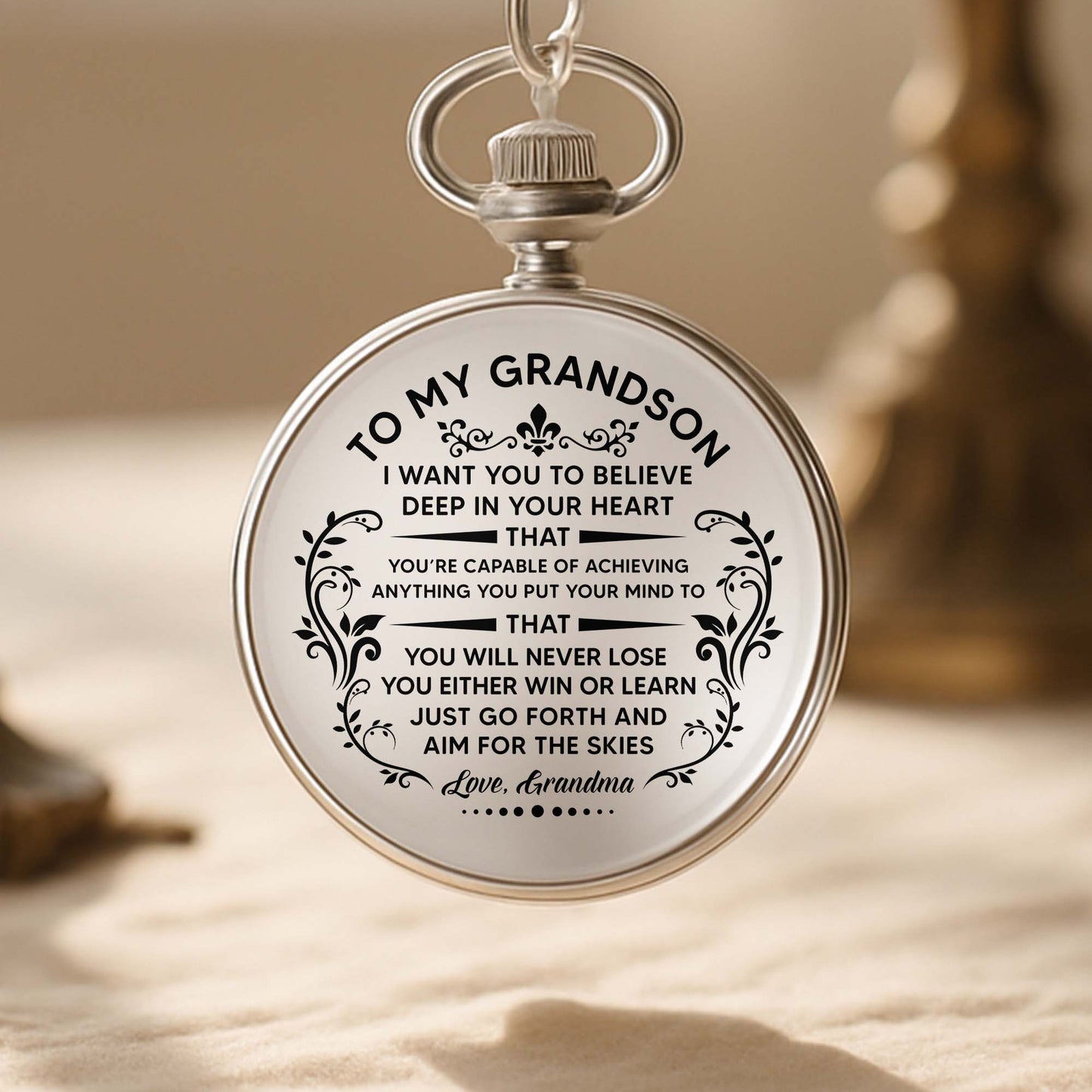To My Grandson, Believe In Yourself With Elegant Flourishes