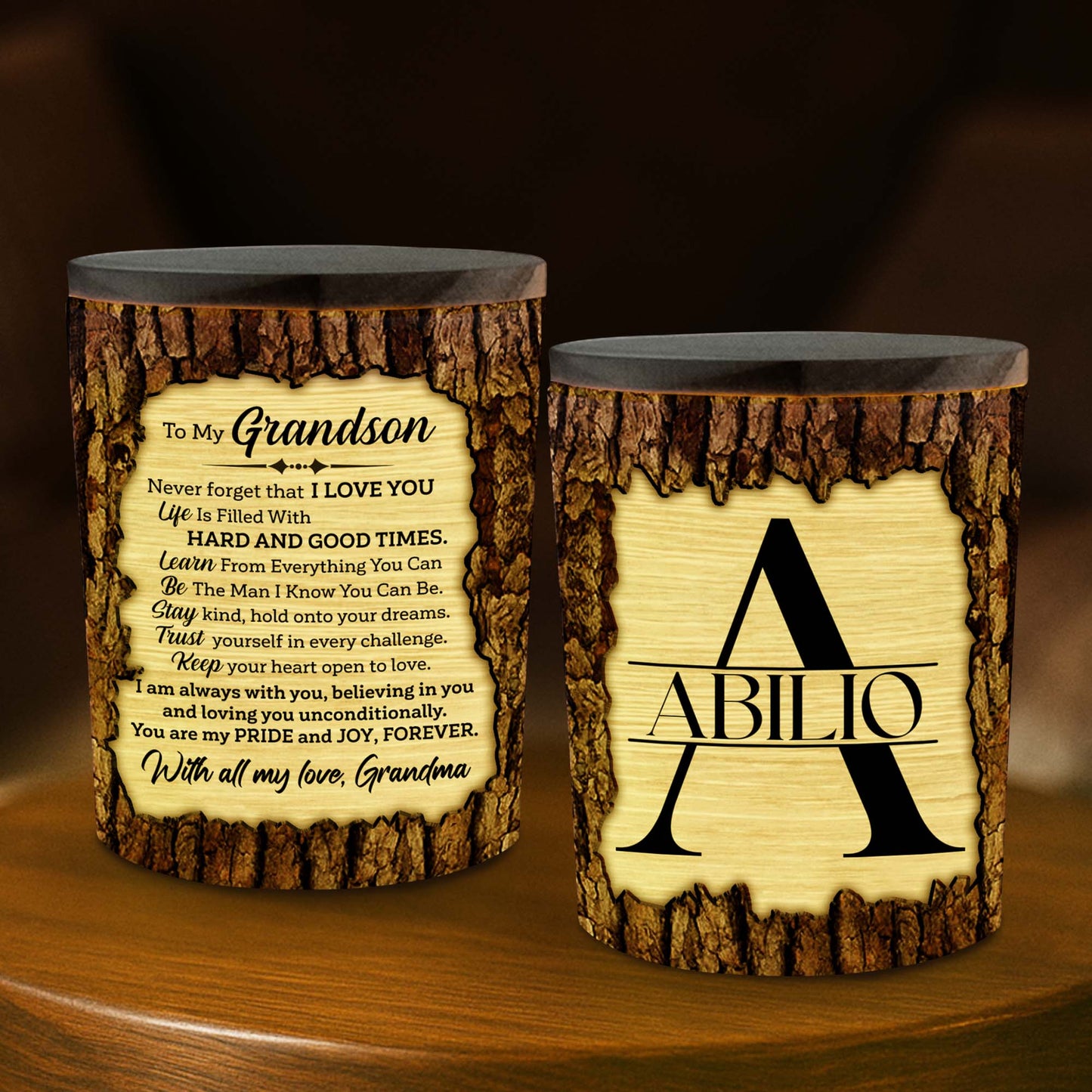 Illuminate Your Cherished Memories Glass Jar - Personalized Custom Glass Jar With LED - GSN002_LEJAR
