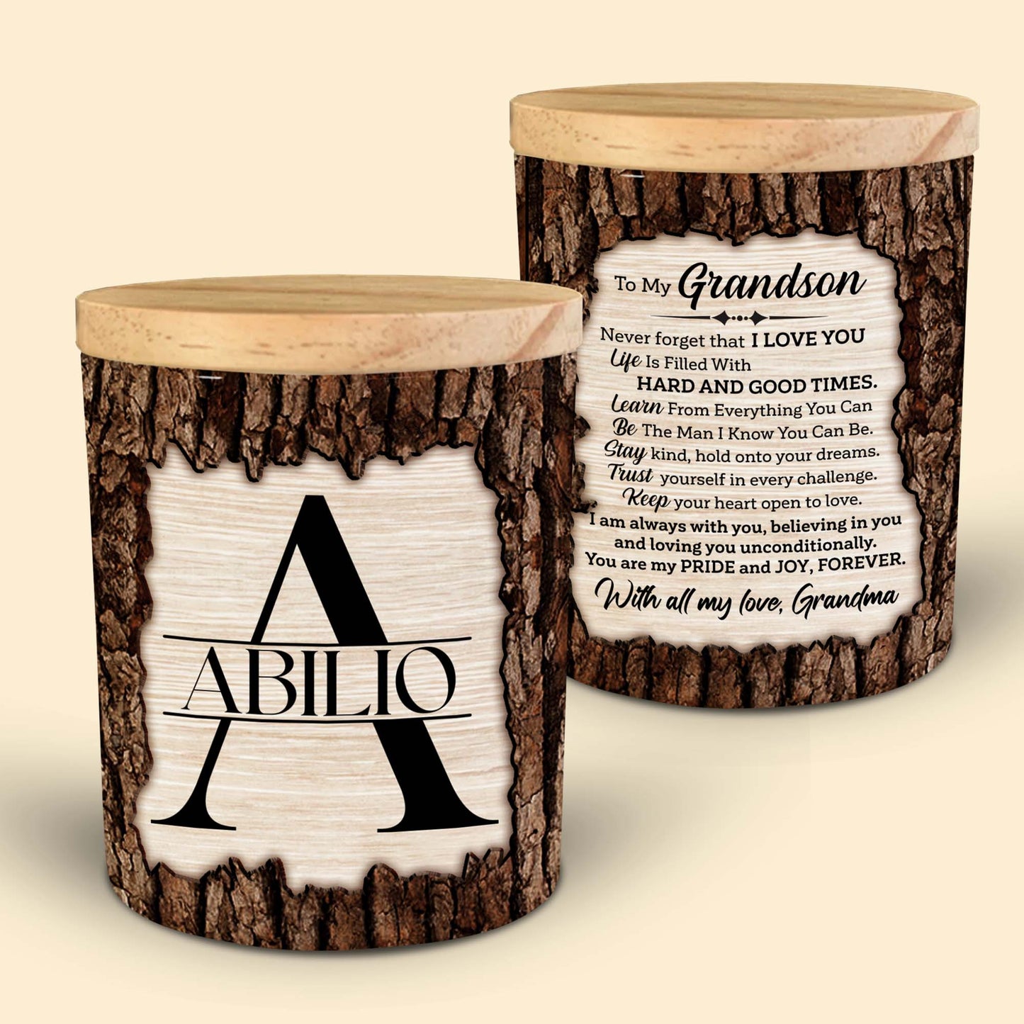 Illuminate Your Cherished Memories Glass Jar - Personalized Custom Glass Jar With LED - GSN002_LEJAR