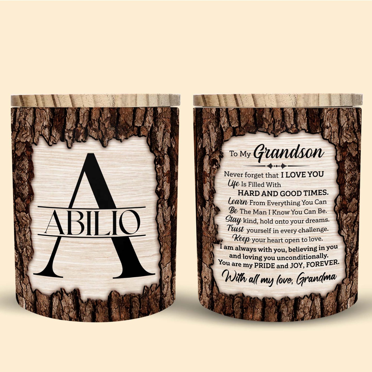 Illuminate Your Cherished Memories Glass Jar - Personalized Custom Glass Jar With LED - GSN002_LEJAR