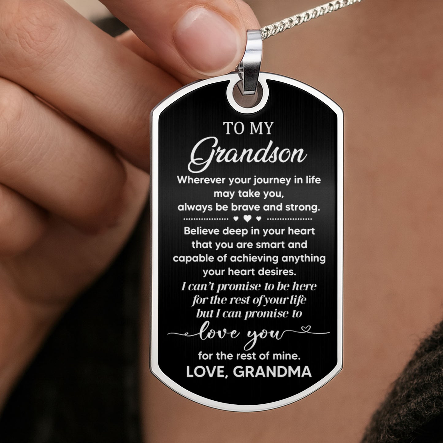 Wherever Your Journey In Life May Take You, Always Be Brave And Strong, Dog Tag - Personalized Custom Dog Tag Necklace - GSN005_DTNECK