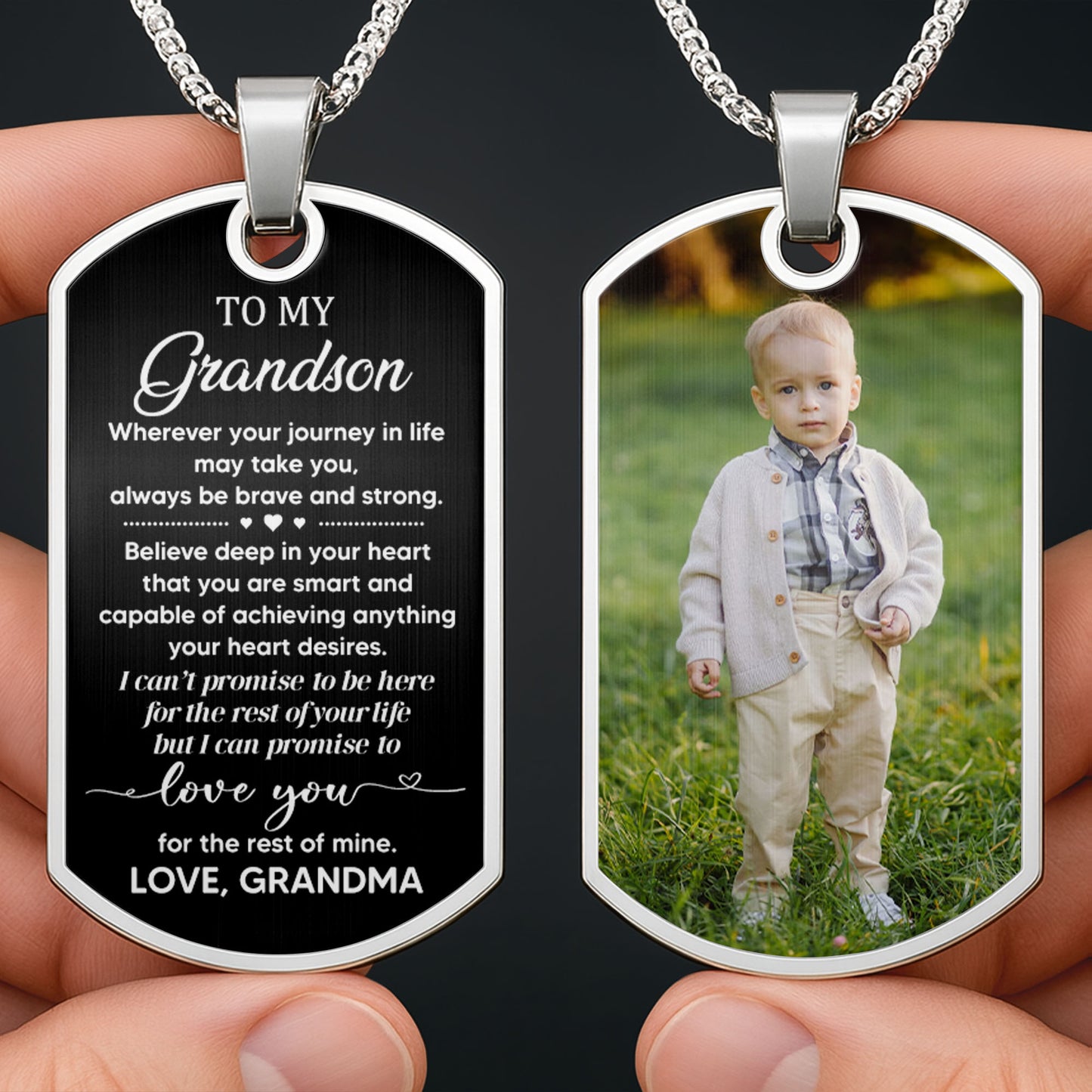 Wherever Your Journey In Life May Take You, Always Be Brave And Strong, Dog Tag - Personalized Custom Dog Tag Necklace - GSN005_DTNECK