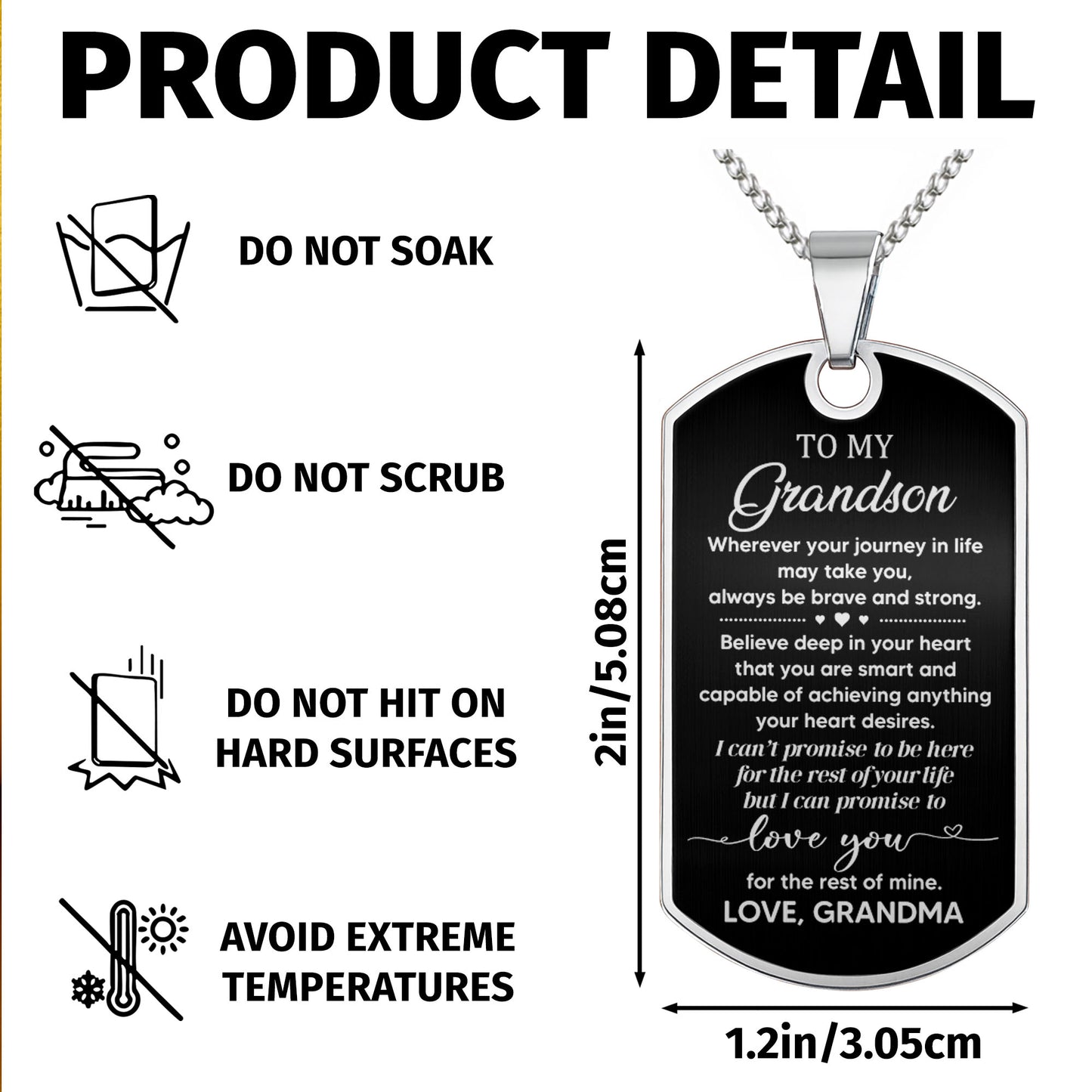 Wherever Your Journey In Life May Take You, Always Be Brave And Strong, Dog Tag - Personalized Custom Dog Tag Necklace - GSN005_DTNECK