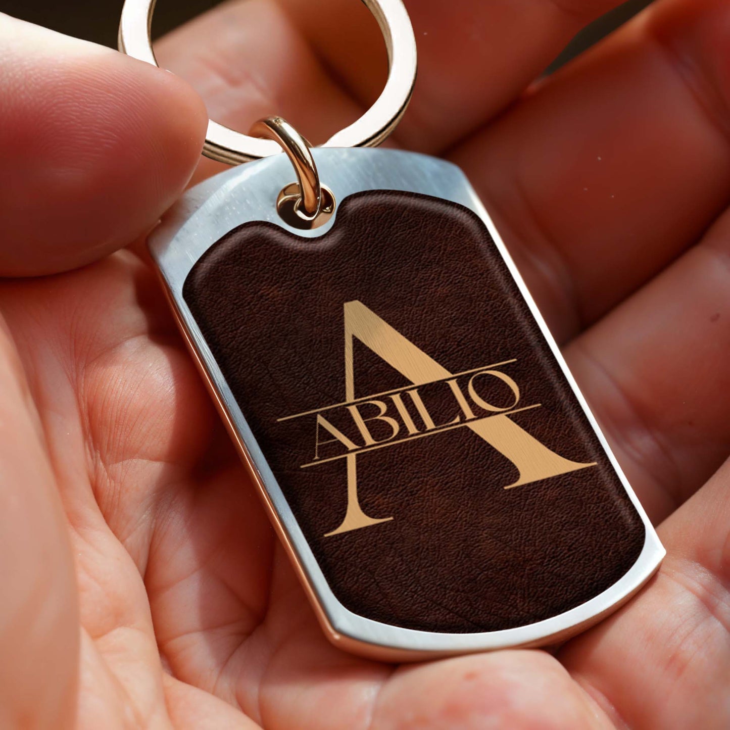 Inspirational Message Of Love And Strength Keychain For Grandson