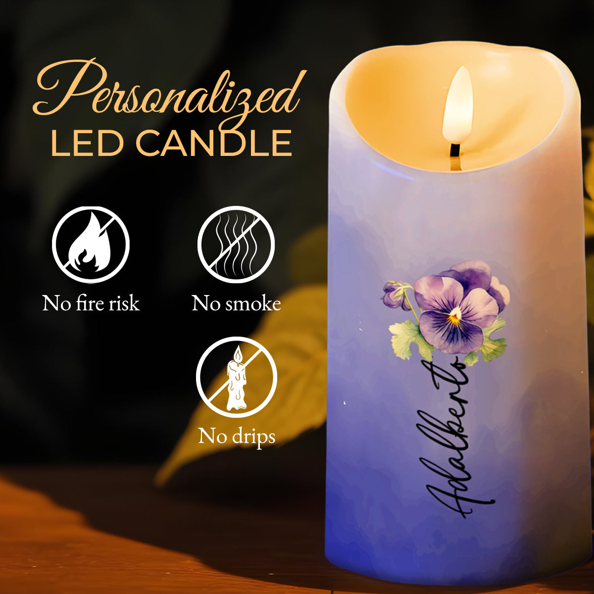 Listen To Your Heart, Remember You Are Loved, Floral Candle