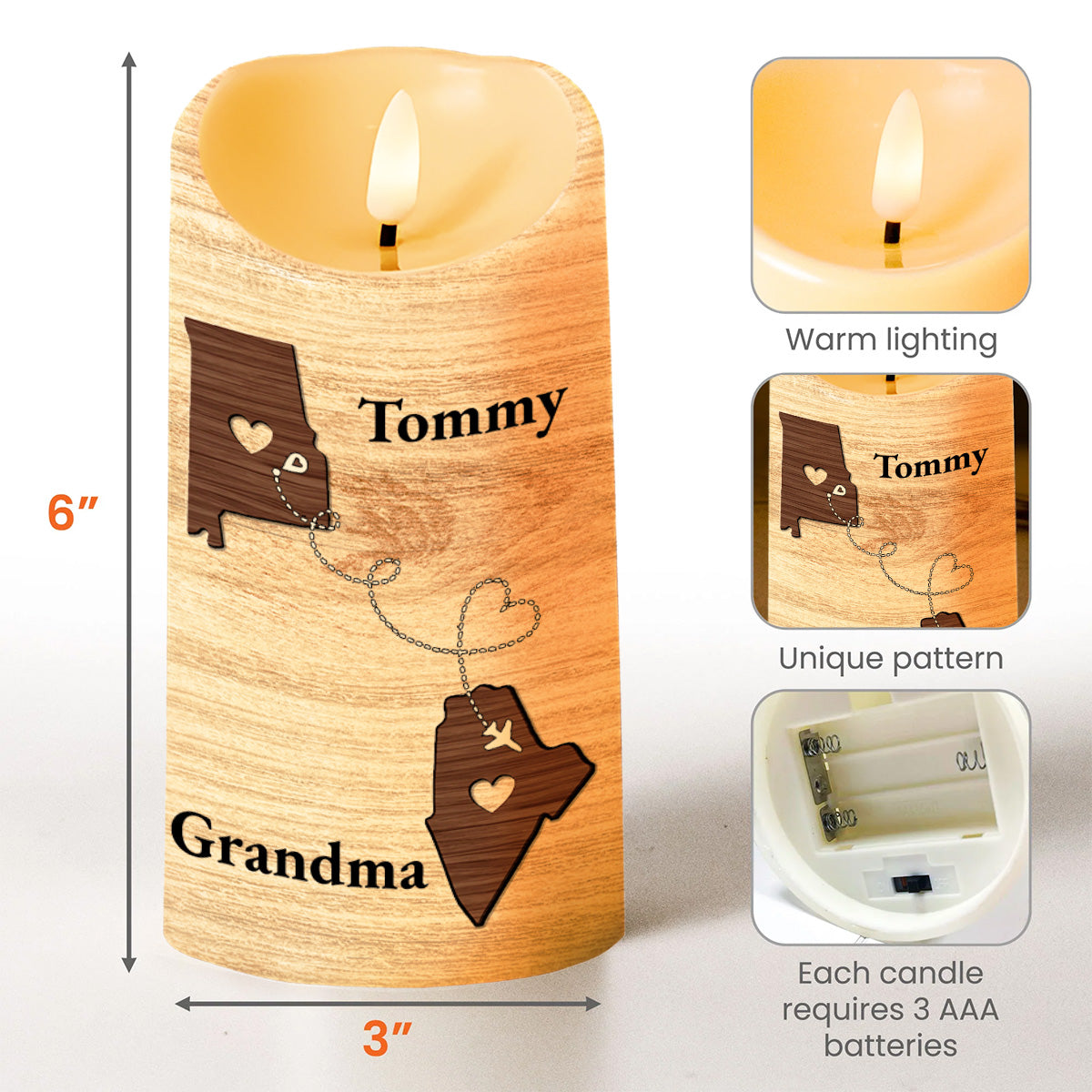 Strength and Love Grandson LED Keepsake