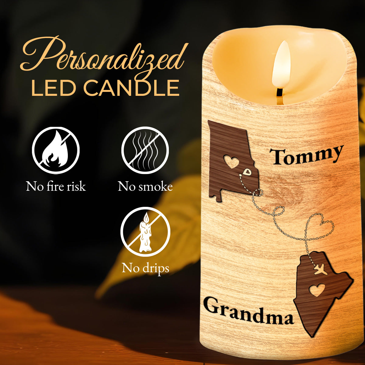 Strength and Love Grandson LED Keepsake