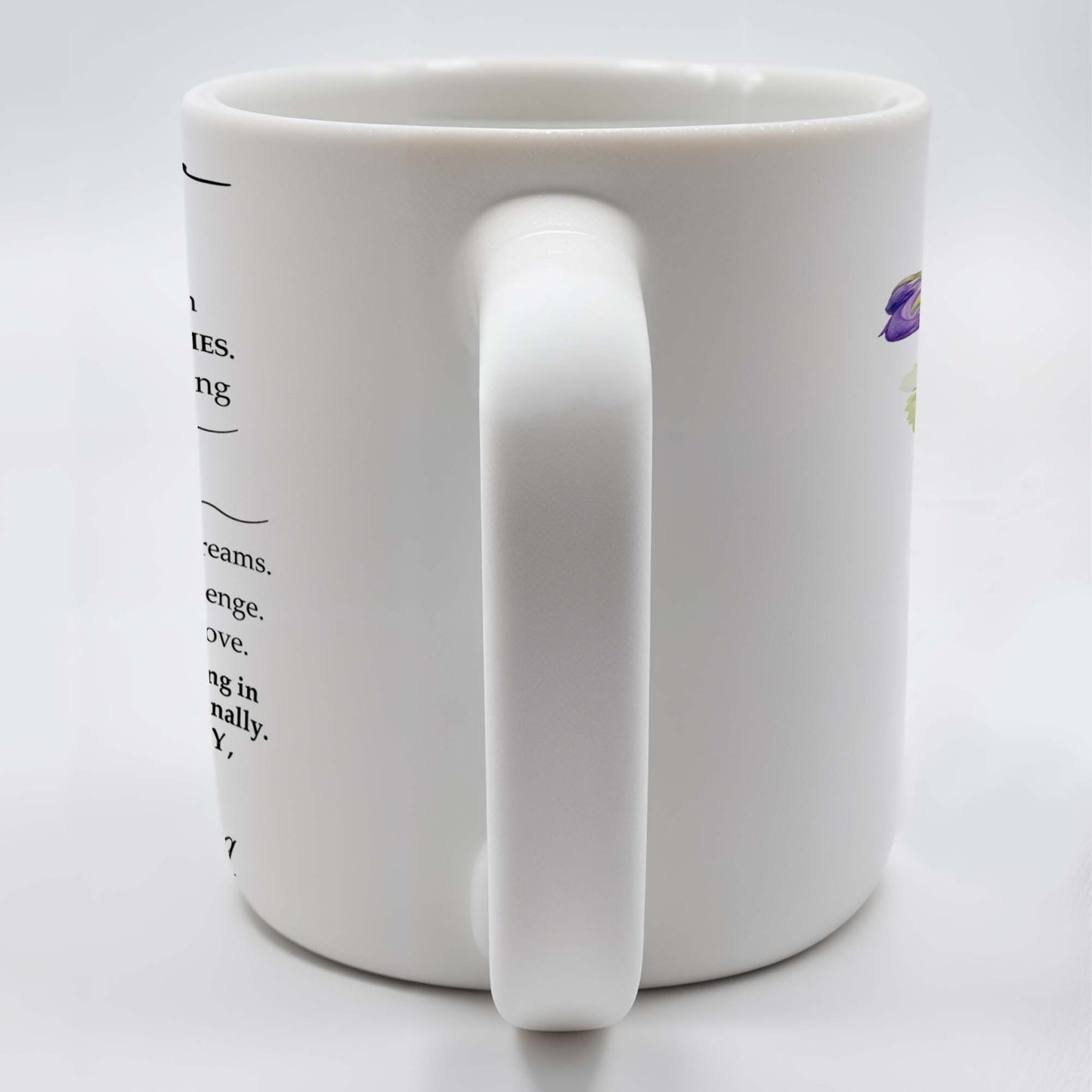 To My Grandson Encouragement And Love Message With Pansy Flowers - Personalized Custom Coffee Mug - GSN021_MG