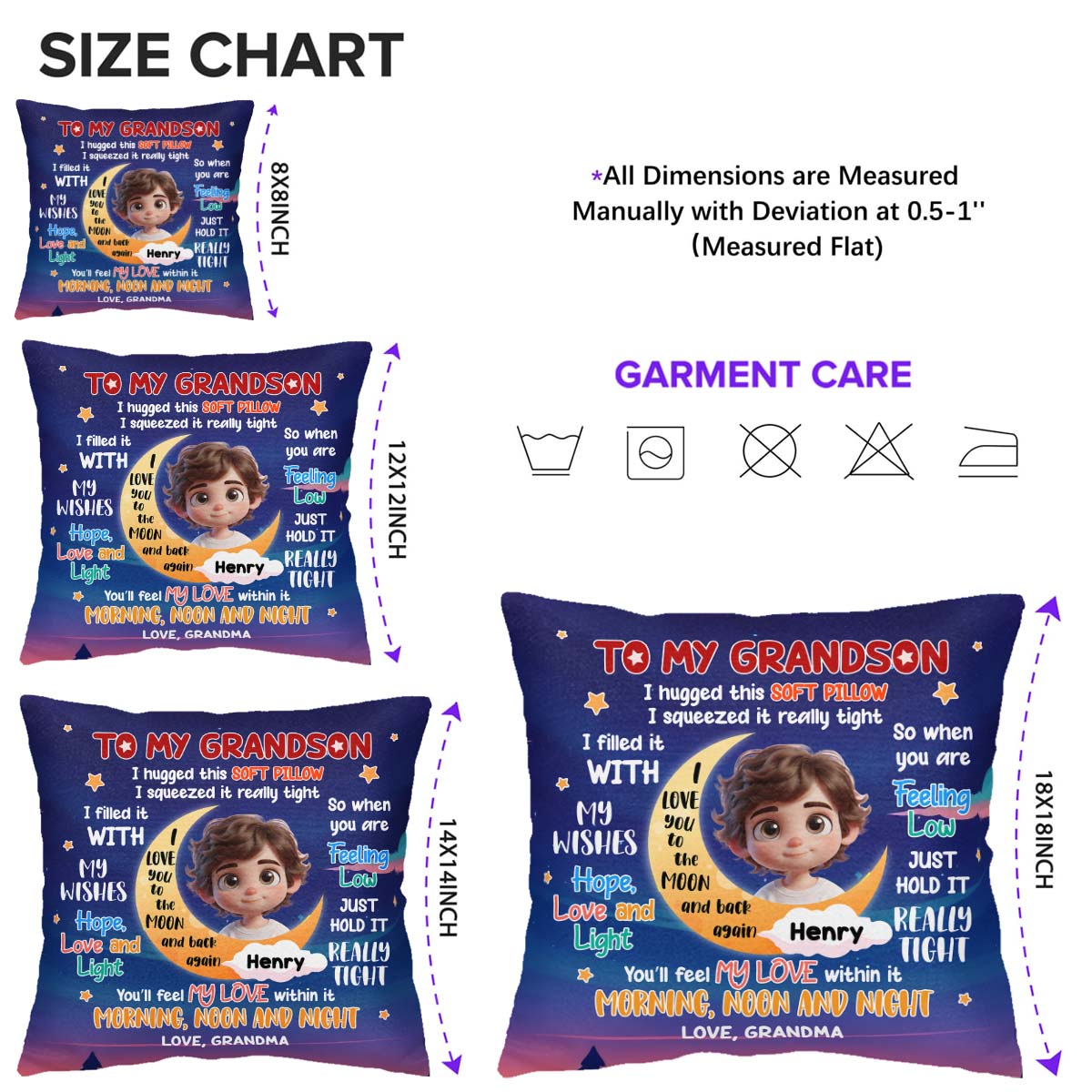 Love To The Moon And Back Blessing Pillow