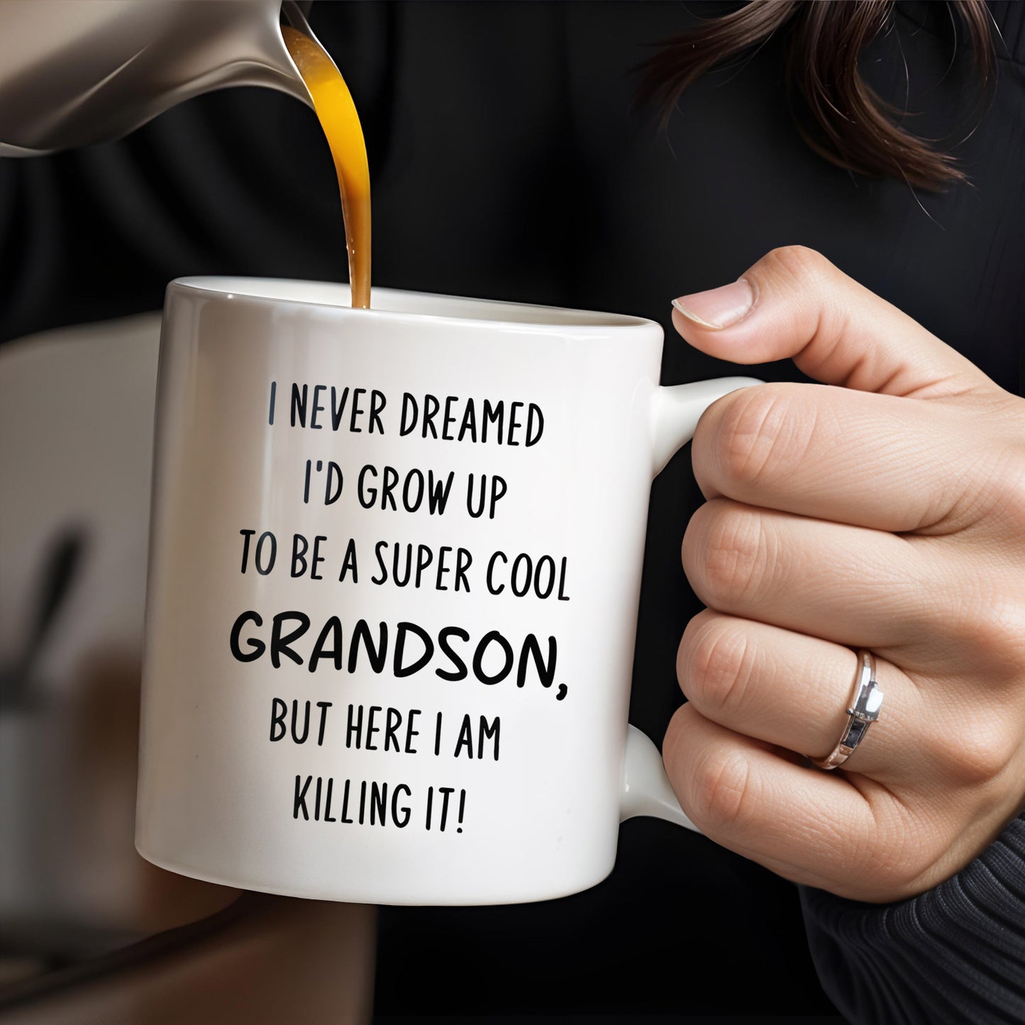 Super Cool Grandson Mug With Inspirational Quote